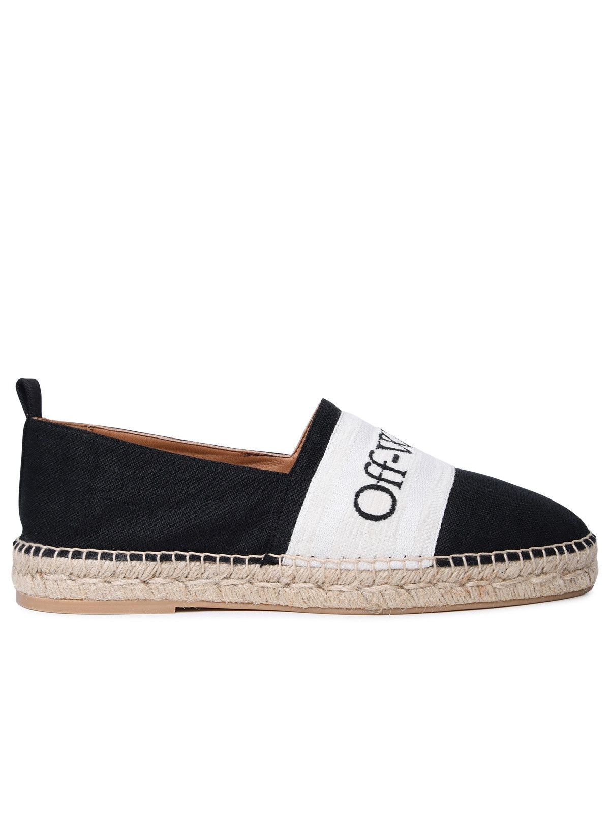 image of Off White Off-White 'bookish' Black Linen Blend Espadrilles Shoes, Men's (Size 7)