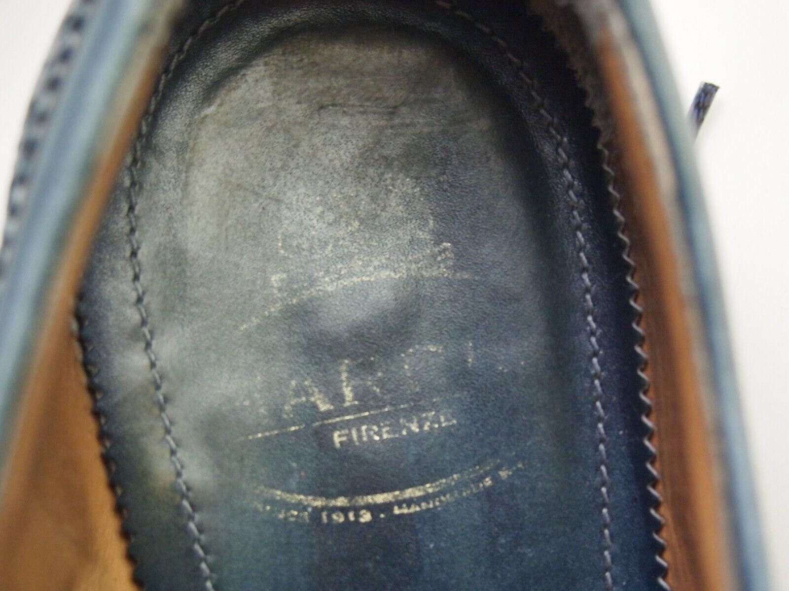 Designer Harris Firenze Lug Sole Brogues Blue Leather Mens EU 41 US 8 Size US 8 / EU 41 - 8 Thumbnail