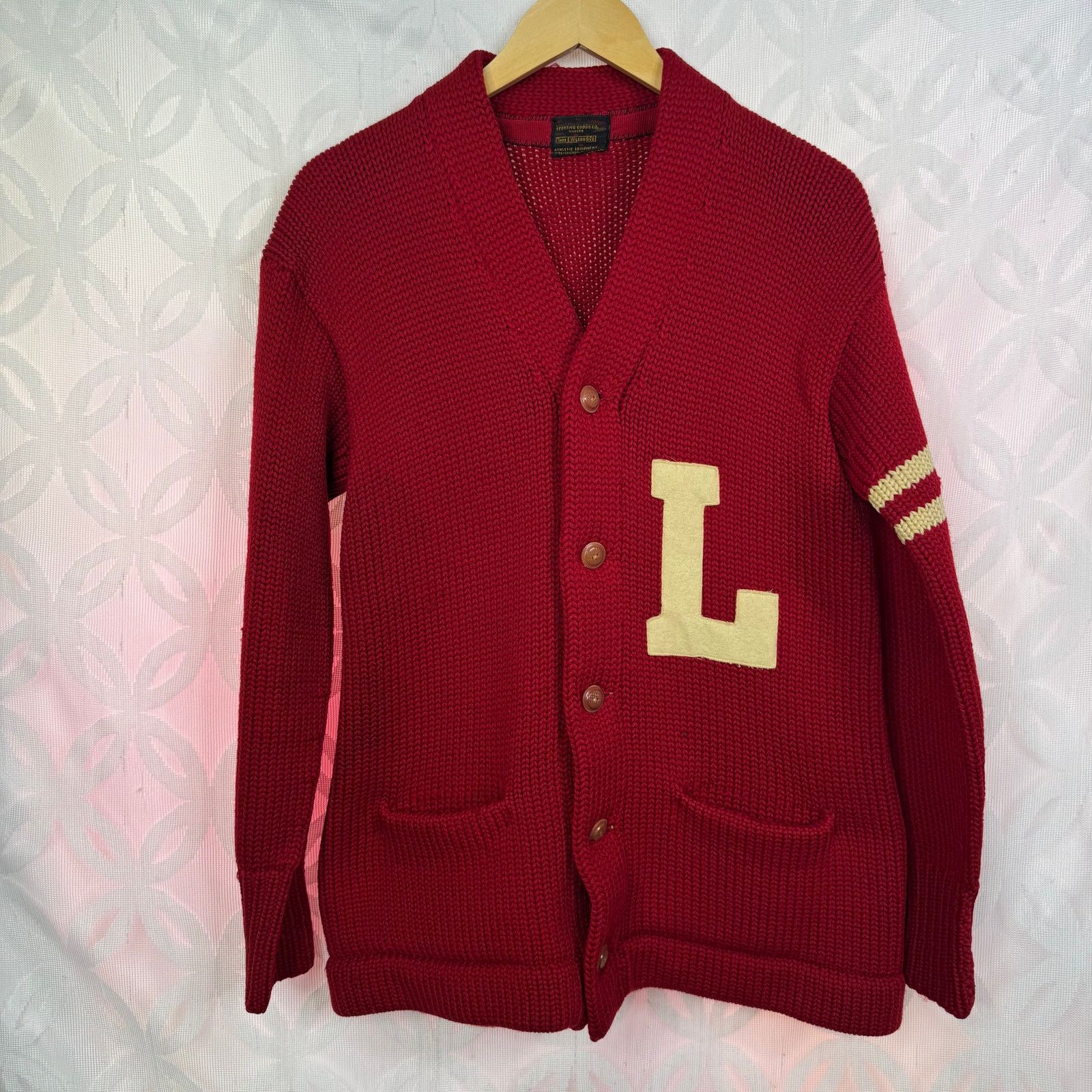 Wilson Early 1900s Thomas E. Wilson "L" Varsity Letterman Sweater Size US S / EU 44-46 / 1 - 3 Thumbnail