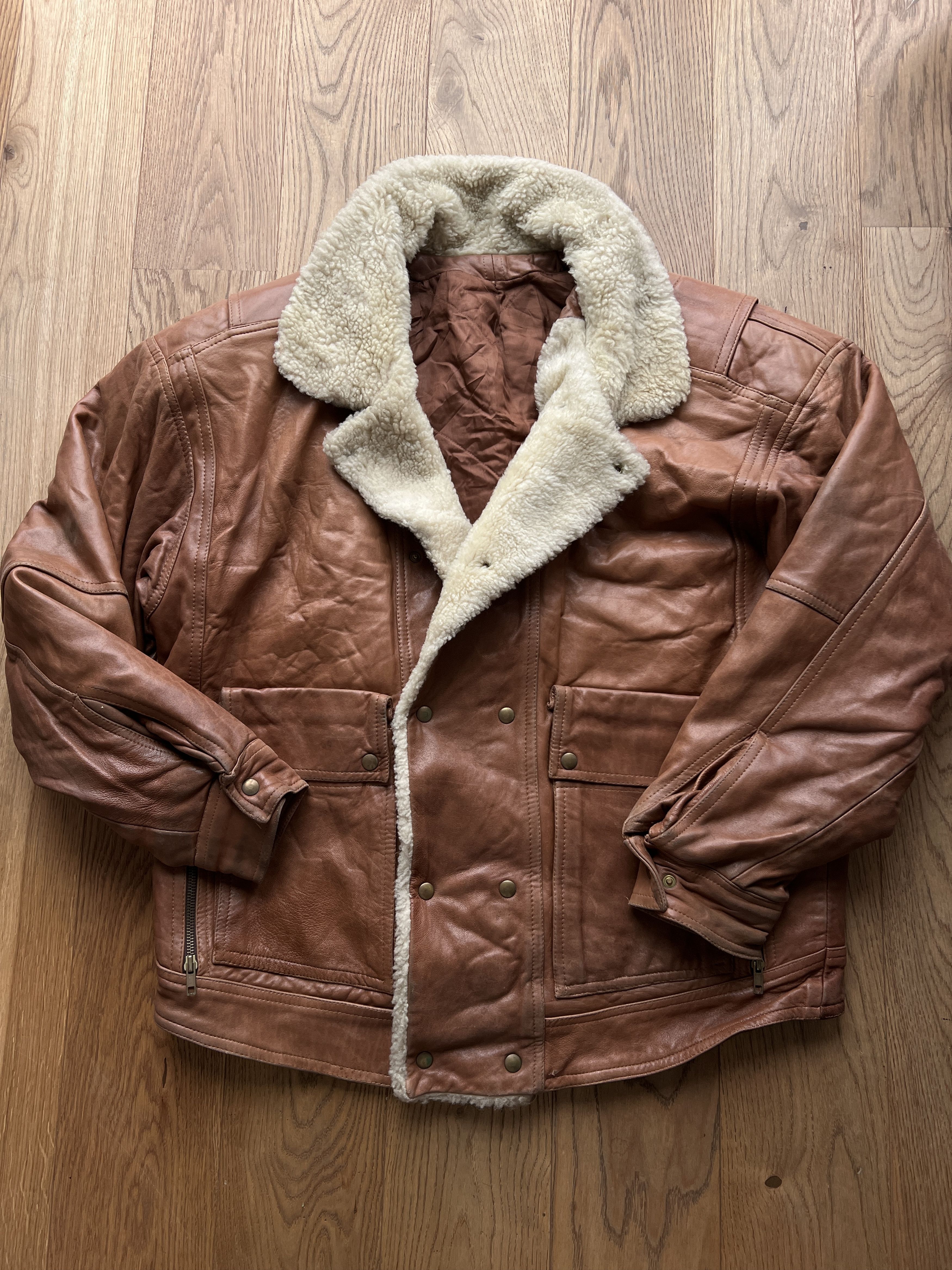 Le Grande Bleu (L.G.B.) Rick Owens Type VTG 00s Yohji Yamamoto Style Leather Jacket Size US XL / EU 56 / 4 - 3 Thumbnail