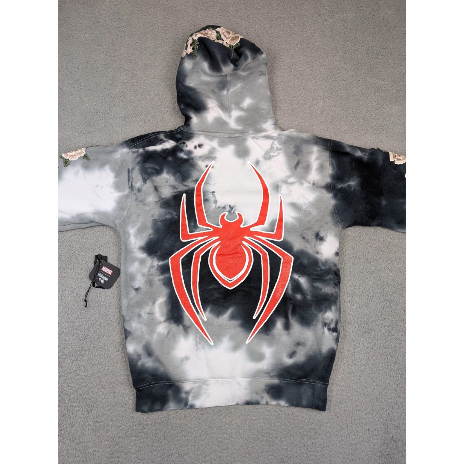 Vintage Civil Regime Marvel Miles Morales Marble Rose Hoodie Mens S Gray Size US S / EU 44-46 / 1 - 3 Thumbnail