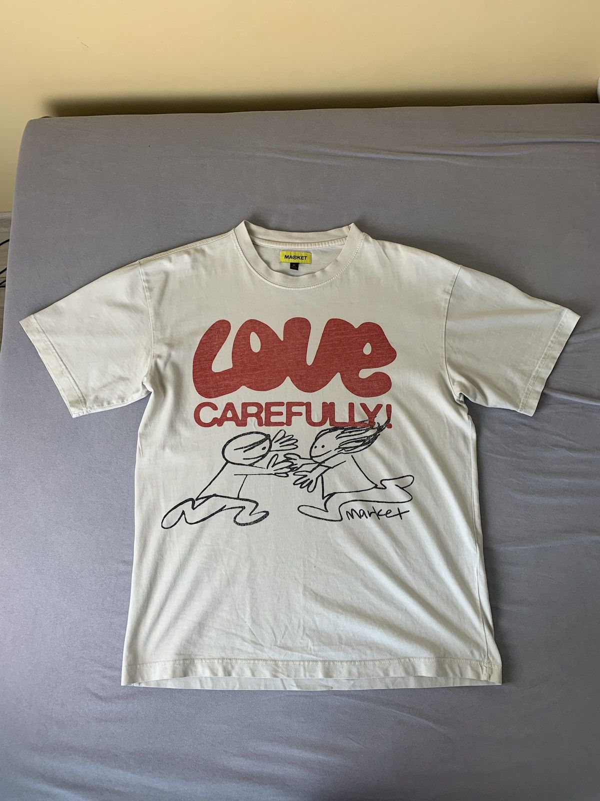 Market Market love carefully t-shirt vintage vibe Size US M / EU 48-50 / 2 - 1 Thumbnail