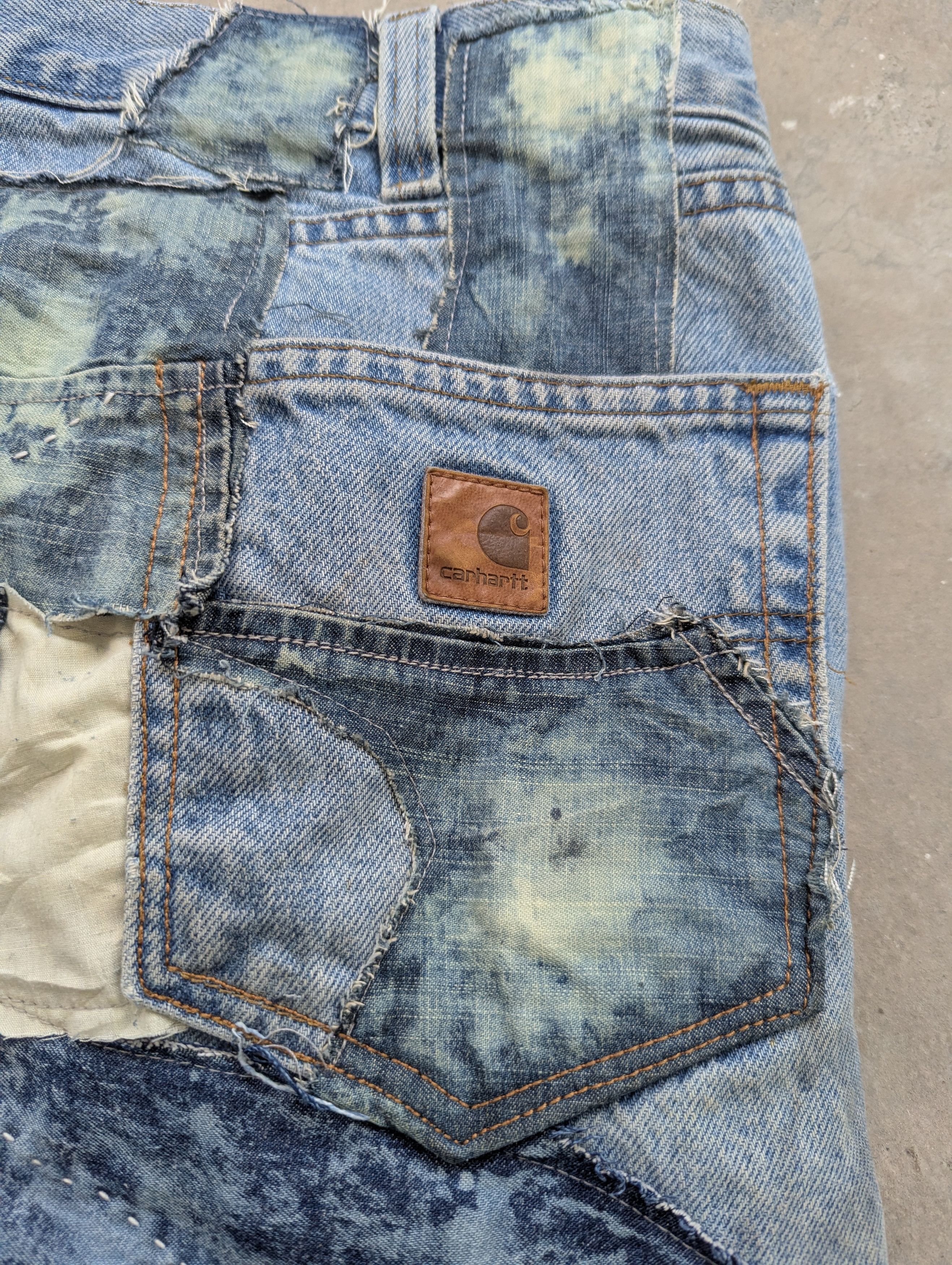 Carhartt × Vintage TODAY OFFER 💥 1/1 Carhartt Reconstructed Denim Sashiko Boro Size US 36 / EU 52 - 12 Thumbnail