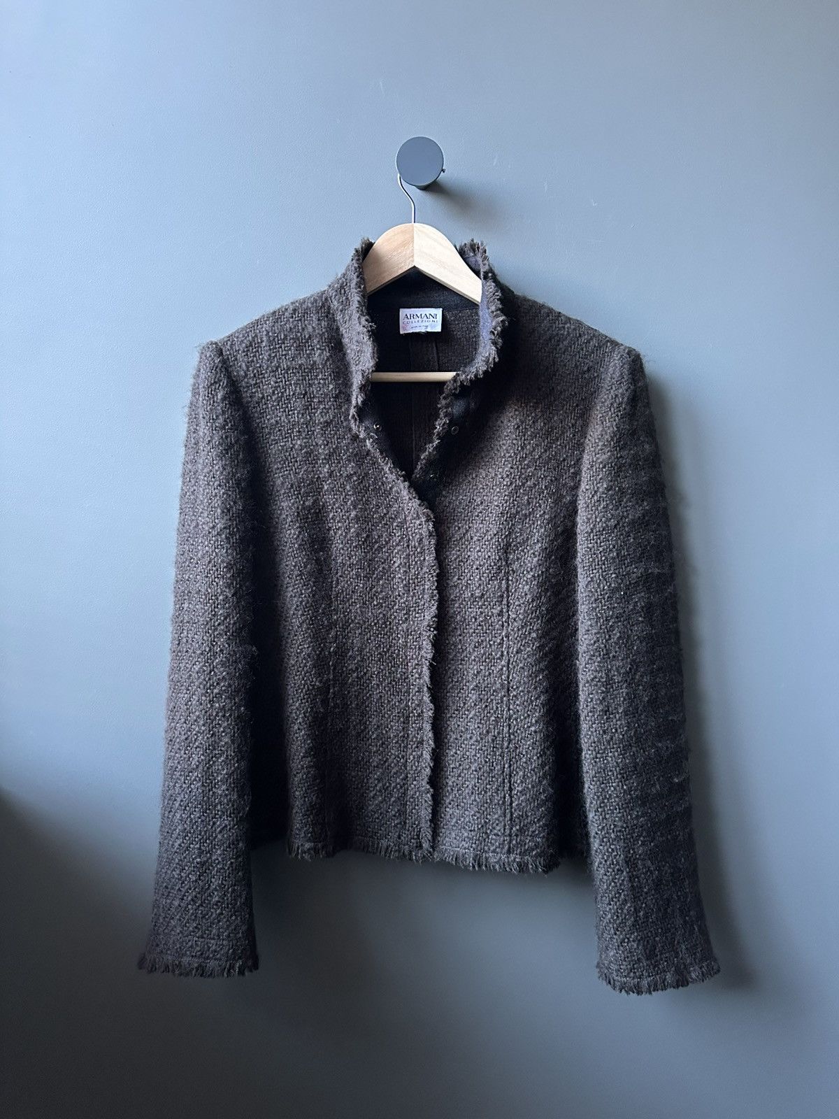 Armani Collezioni Armani Collezioni Knit Blazer Jacket Italy Size L / US 10 / IT 46 - 1 Thumbnail