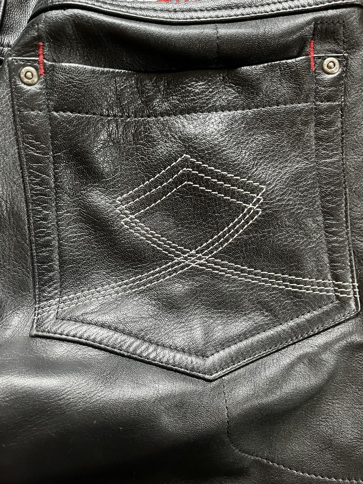 Vintage Lindstrands leather motocross pants Size US 33 - 4 Thumbnail