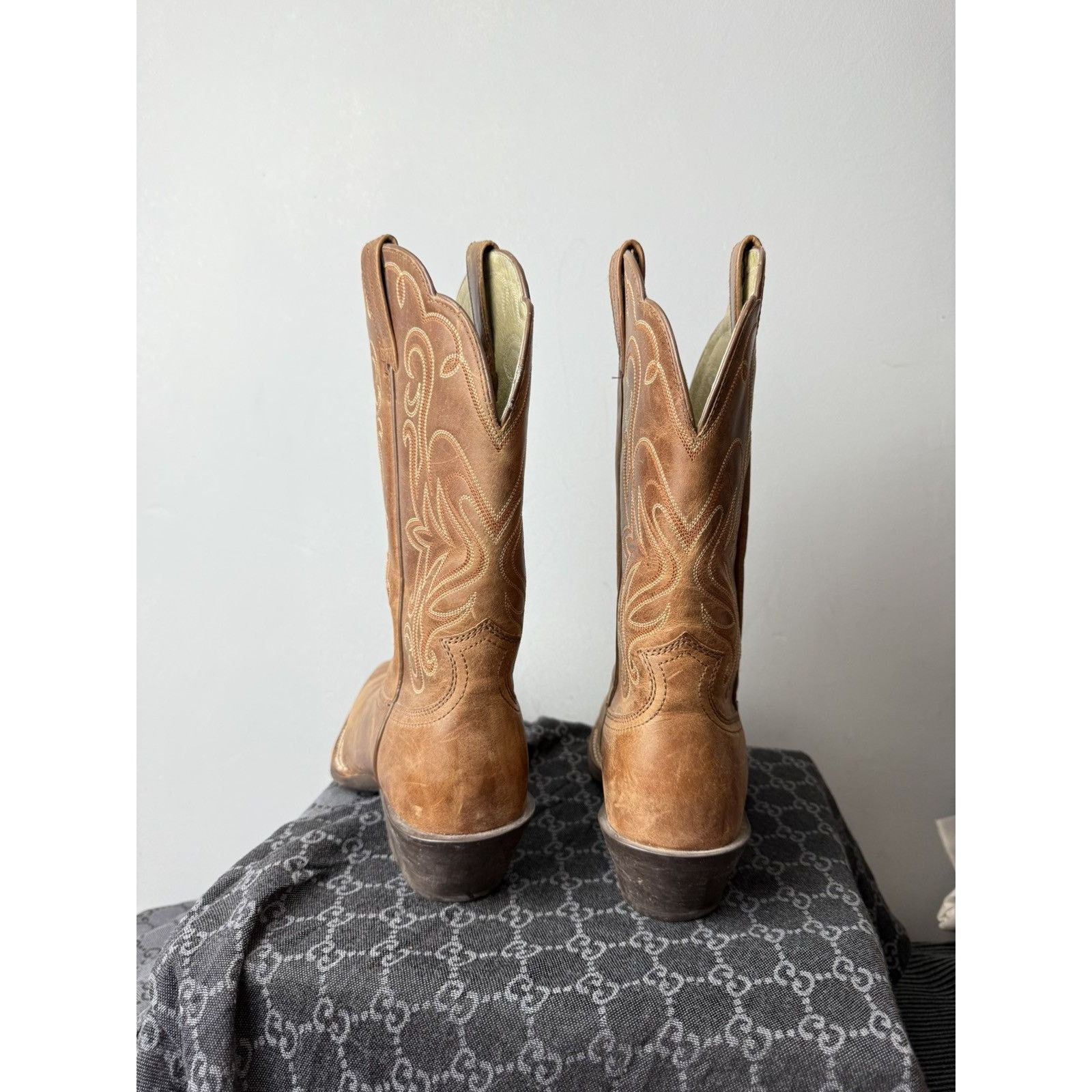 Cowboy Equipment 💥Rare! Vintage Ariat Western Leather Cowboy Boots Size US 8 / EU 41 - 6 Thumbnail