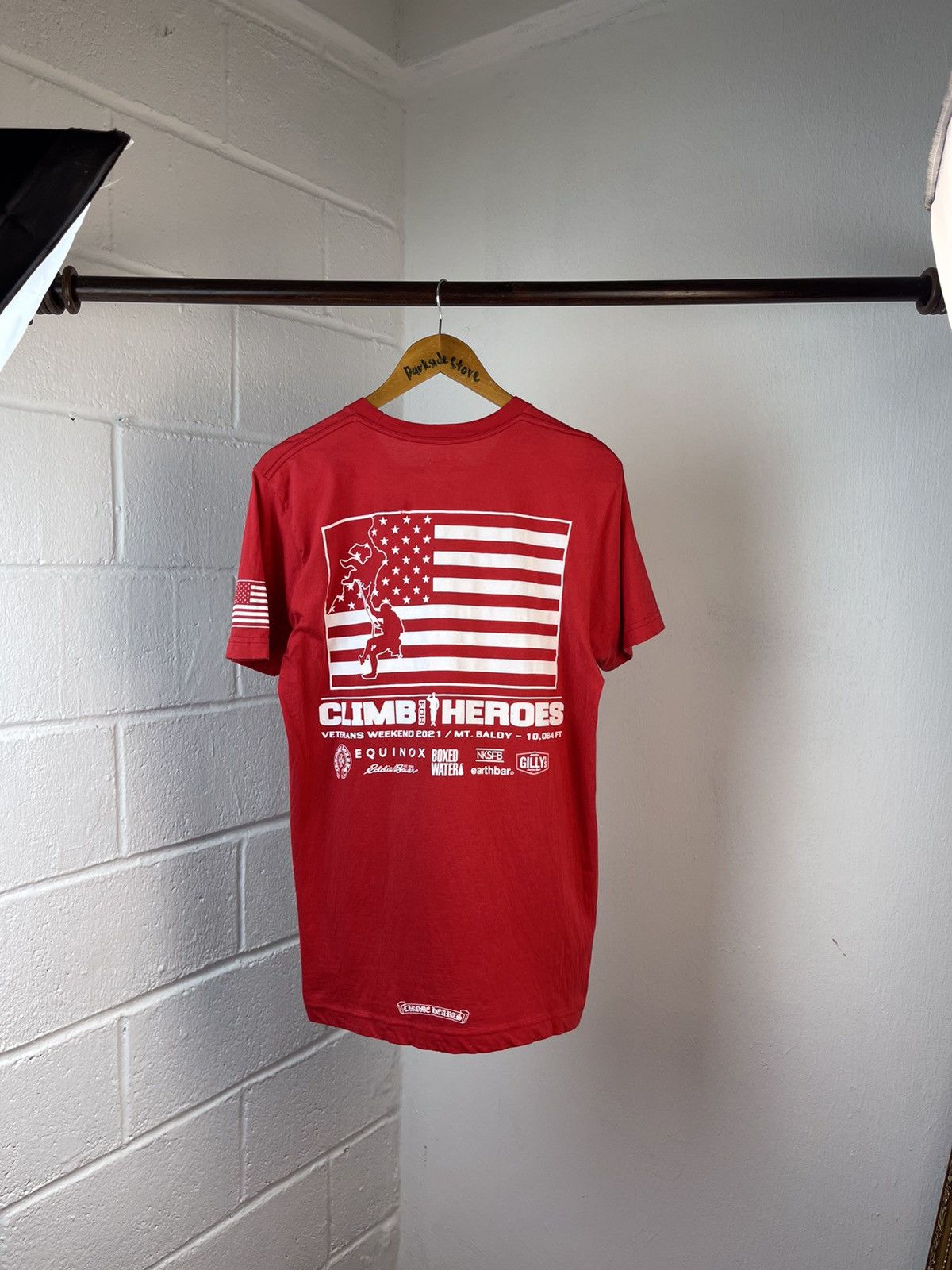 Chrome Hearts × Eddie Bauer Chrome Hearts Climb For Heroes Tee Size US M / EU 48-50 / 2 - 2 Thumbnail
