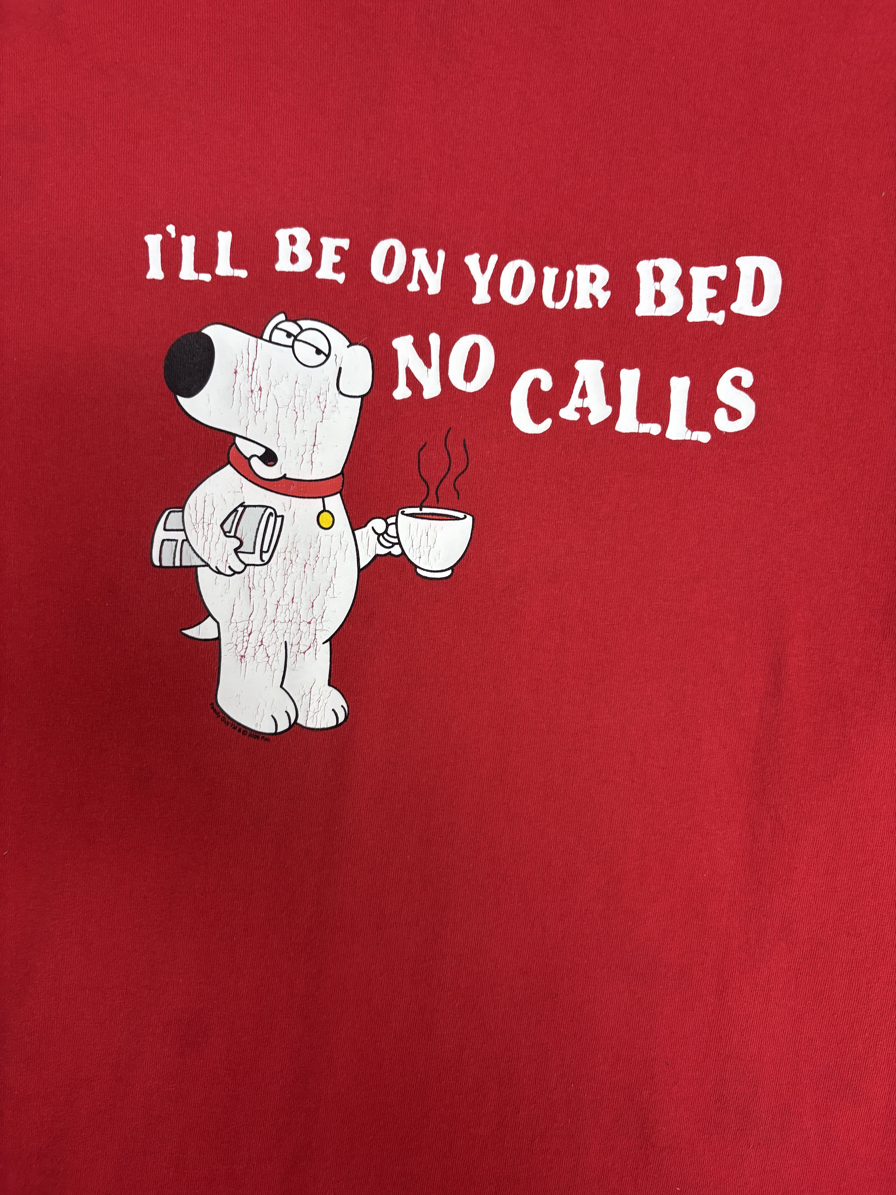 Vintage Family Guy I'll Be On Your Bed No Calls Vintage Red Tee Size US S / EU 44-46 / 1 - 2 Thumbnail