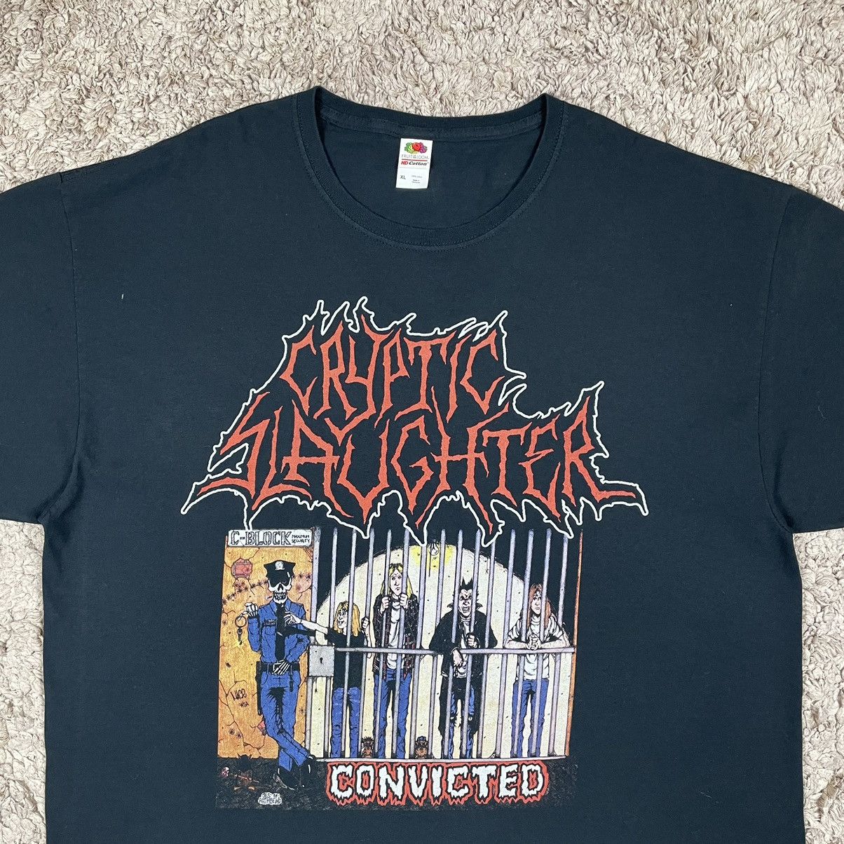 Band Tees Cryptic Slaughter Convinted T-shirt Size US XL / EU 56 / 4 - 5 Thumbnail