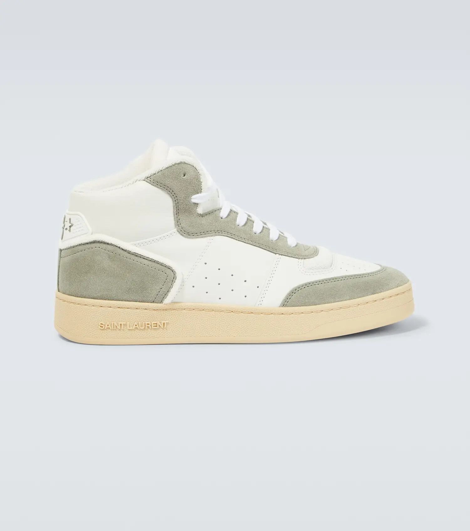 Saint Laurent Paris o1s1wg111024 SI/80 Hi-Top Sneakers Leather Suede Multicolor Size US 6.5 / IT 36.5 - 1 Thumbnail