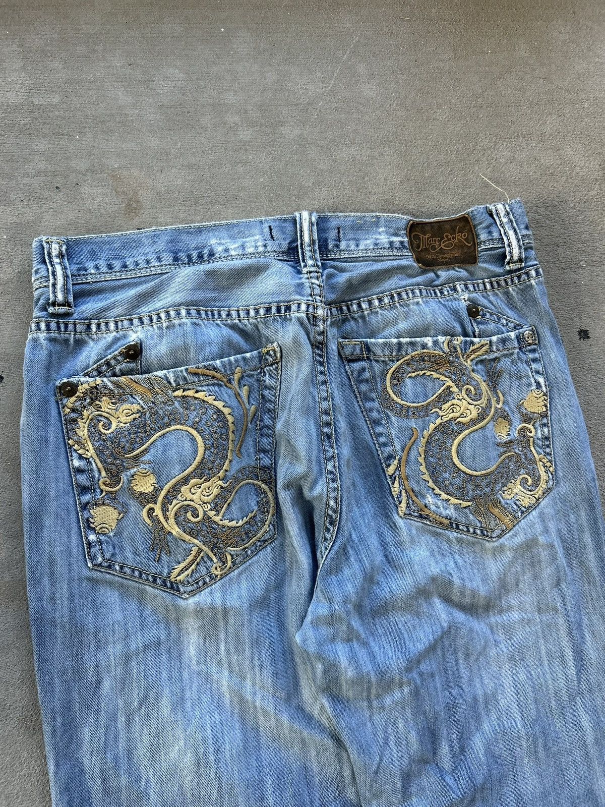 Marc Ecko Y2K Marc Ecko Dragon Embroidered Jeans Size US 34 / EU 50 - 3 Thumbnail