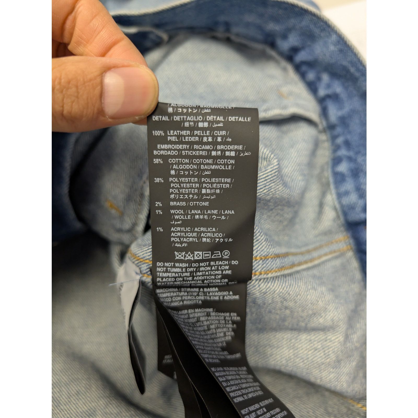 Palm Angels o1rshd1 Bear in Mind Denim Jacket in Blue / Brown Size US XXL / EU 58 / 5 - 18 Thumbnail