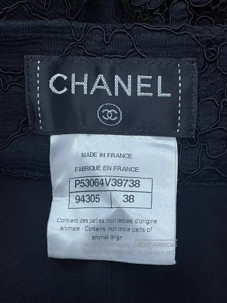 Chanel Chanel Black lace wide-leg trousers Size 25" / US 0 / IT 36 - 4 Thumbnail