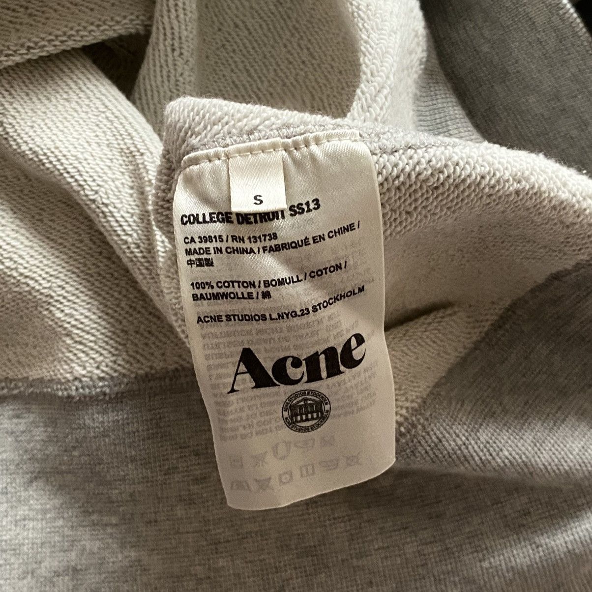 Acne Studios × Designer Acne Studios SS13 College Detroit Big Logo Sweatshirt Size US S / EU 44-46 / 1 - 6 Thumbnail