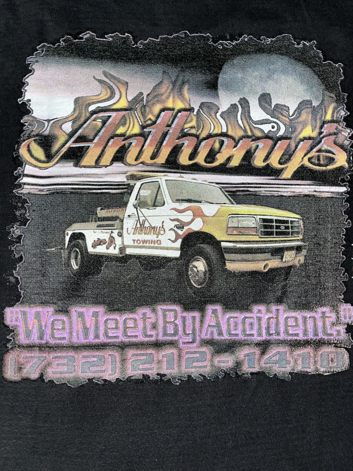Other Crazy 90’s Faded Thrashed ERD Grunge Skater Flames Truck Tee Size US XL / EU 56 / 4 - 4 Thumbnail