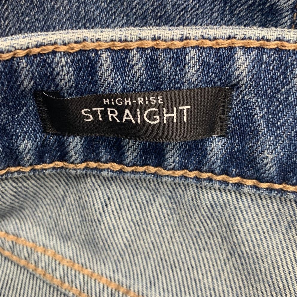 White House Black Market WHBM Womens Size 10 High Rise Straight Leg Denim Blue Jeans Size 32" / US 10 / IT 46 - 5 Thumbnail