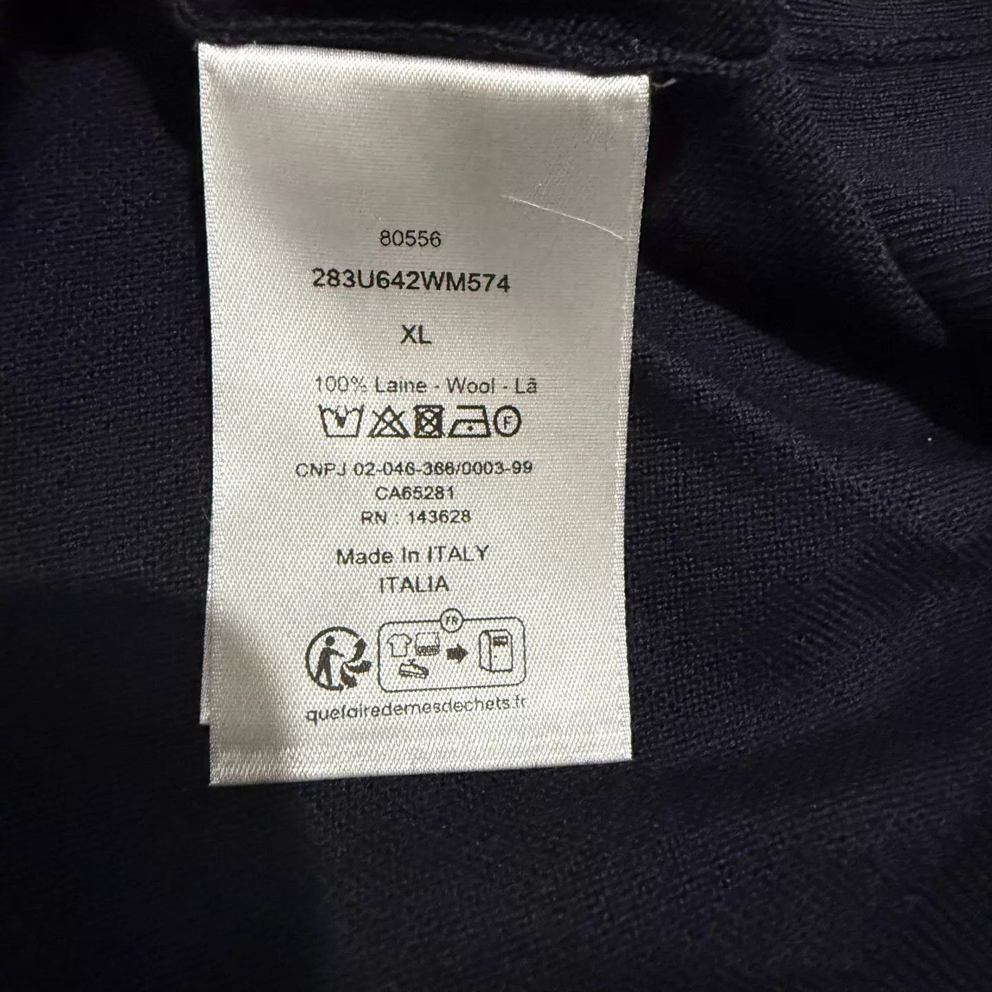 Dior Dior New Black Wool Knit Sweater XL Size US XL / EU 56 / 4 - 4 Thumbnail