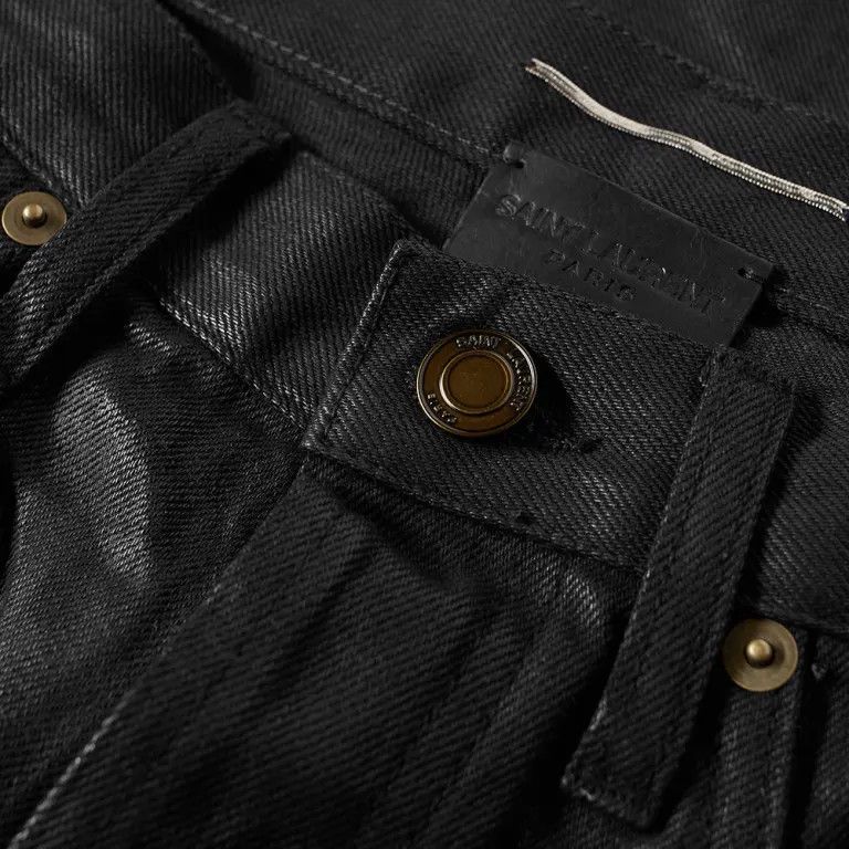 Saint Laurent Paris o1bcso1str0924 Slim-Fit Jeans in Black Size US 32 / EU 48 - 6 Thumbnail
