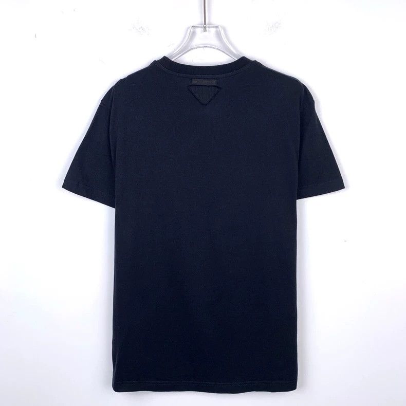 Prada Prada Logo triangle black and gray round-neck cotton short- Size US S / EU 44-46 / 1 - 2 Thumbnail