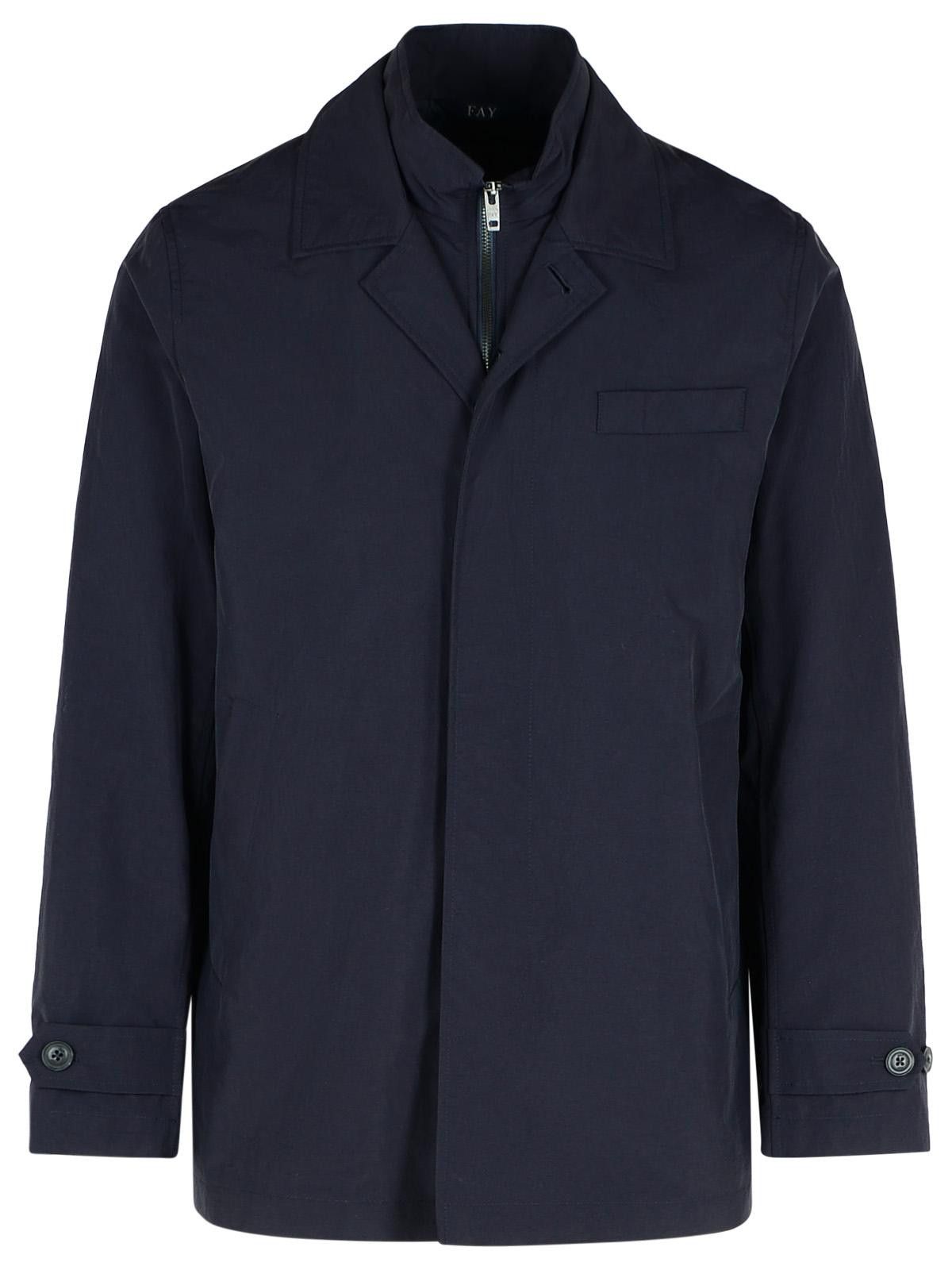 Fay FAY 'Morning' Navy Polyamide Jacket Size US XXL / EU 58 / 5 - 1 Thumbnail
