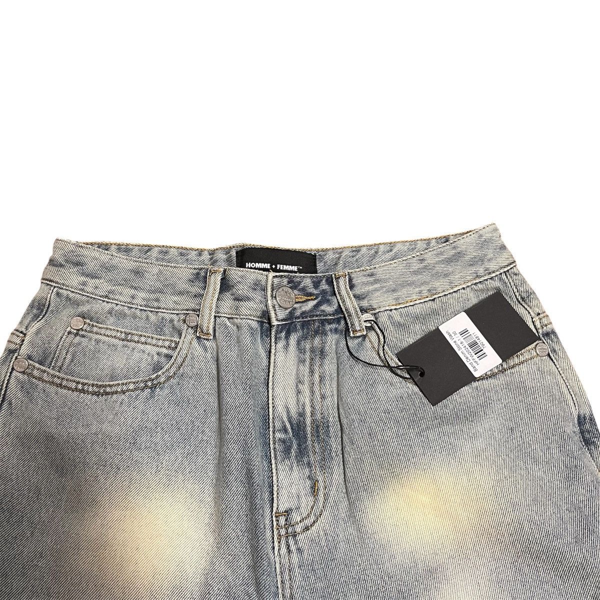 Homme + Femme La Homme Femme Band Wash Stone Denim Jeans Size US 30 / EU 46 - 3 Thumbnail