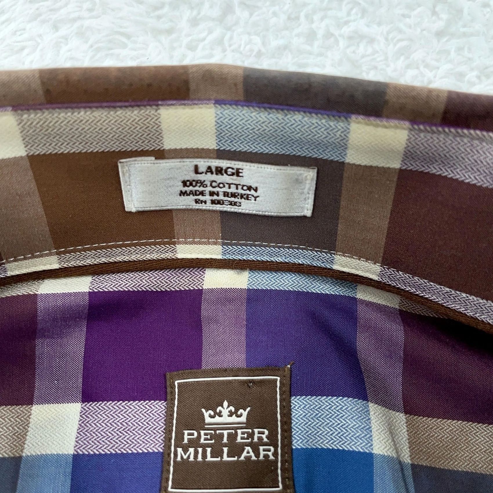 Peter Millar Peter Millar Shirt Mens Large Multicolor Plaid Button Front Long Sleeve Casual Size US L / EU 52-54 / 3 - 7 Thumbnail