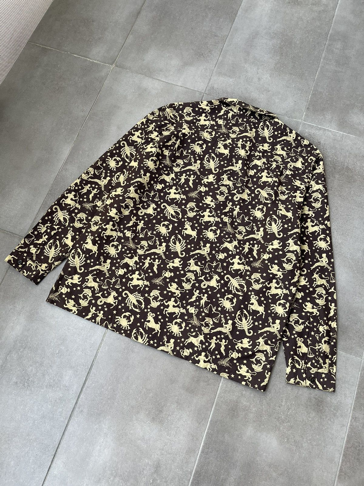 YMC !DS! SS23 YMC Zodiac Motif Silk Button Up Shirt Size US M / EU 48-50 / 2 - 16 Thumbnail