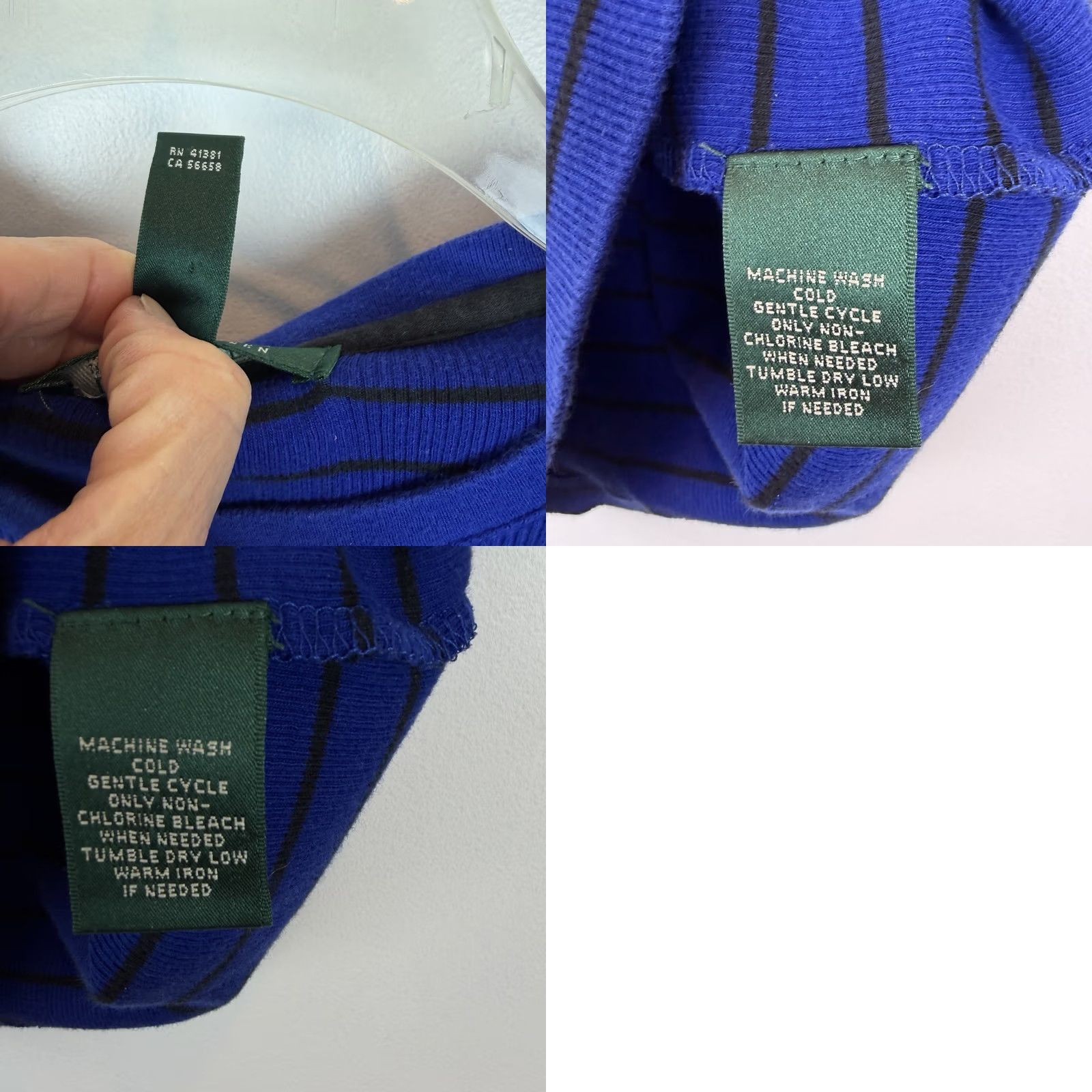 Ralph Lauren Lauren Ralph Lauren Shirt Womens XS Blue Stripe Long Sleeve Henley Button 90s Classic Size XS / US 0-2 / IT 36-38 - 8 Thumbnail