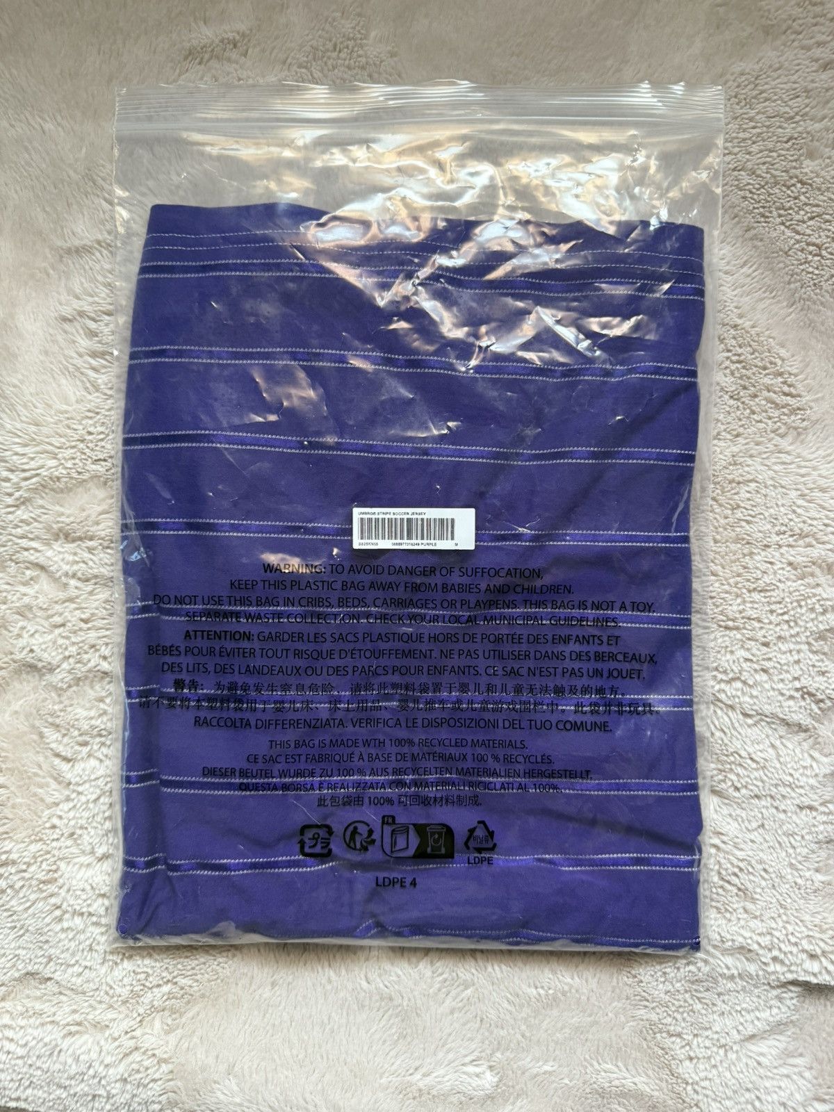 Supreme × Umbro Supreme®/Umbro® Stripe Soccer Jersey Size US M / EU 48-50 / 2 - 6 Thumbnail