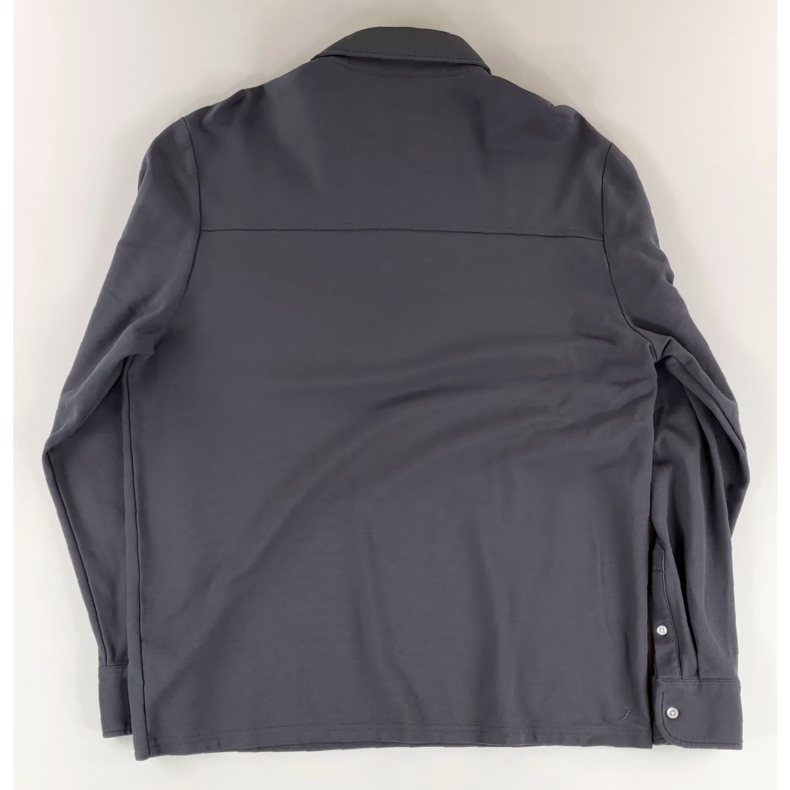 Vintage Criquet Long Sleeve Polo Shirt Gray Pique Cotton Mens XL Size US XL / EU 56 / 4 - 3 Thumbnail