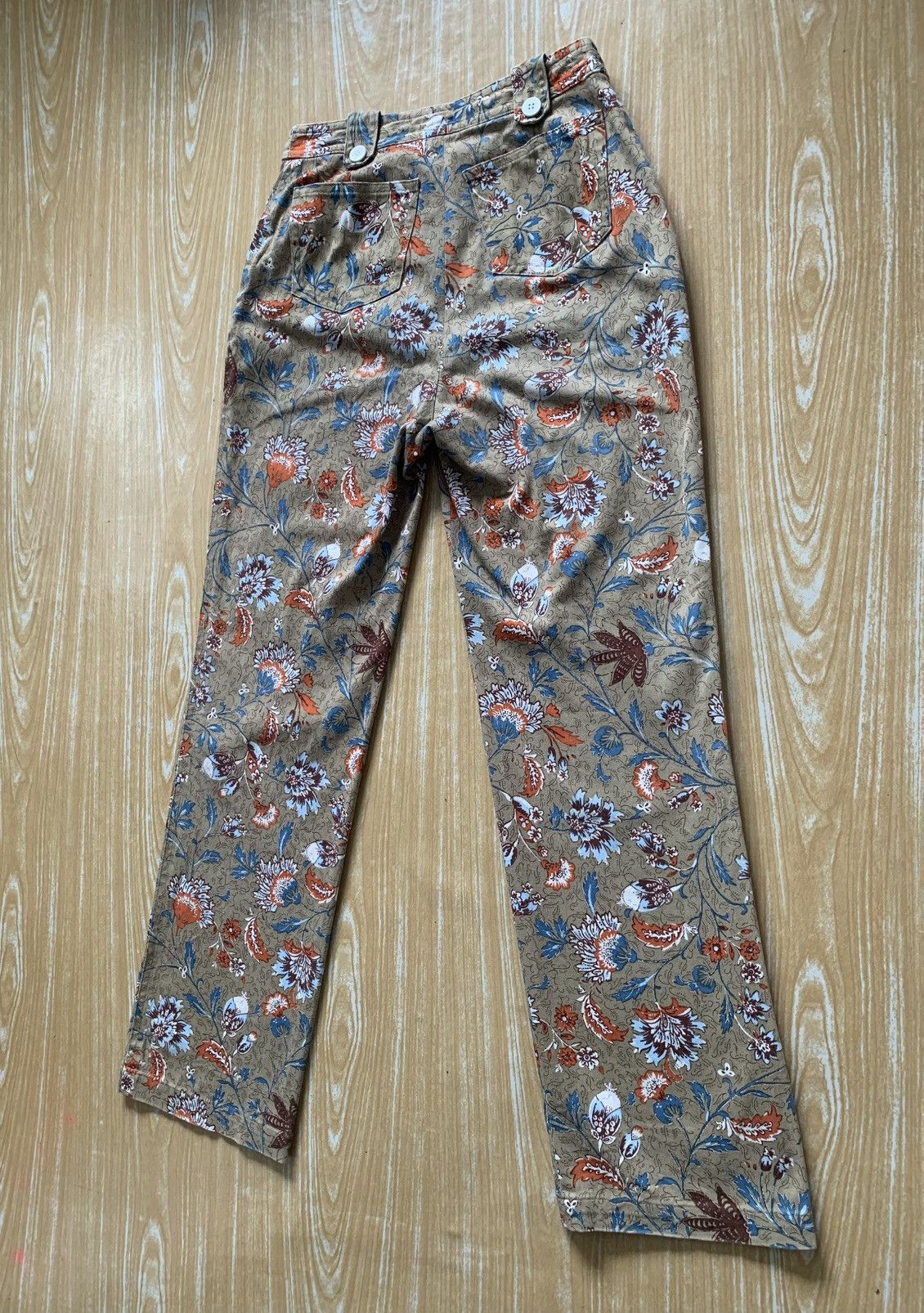 Designer × Hiroko Koshino Homme × Japanese Brand 🔥 Hiroko Koshino Floral Full print Pants Size 26" / US 2 / IT 38 - 8 Thumbnail