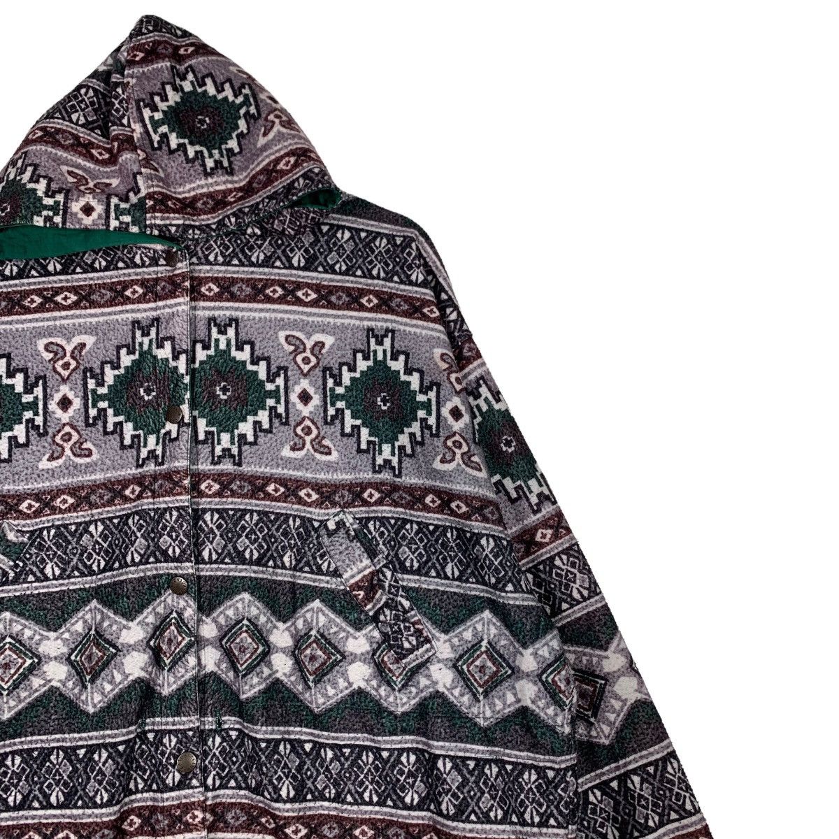 Vintage Native Navajo Overprint Reversible Hooded Jacket #0414-C19 Size US L / EU 52-54 / 3 - 5 Thumbnail
