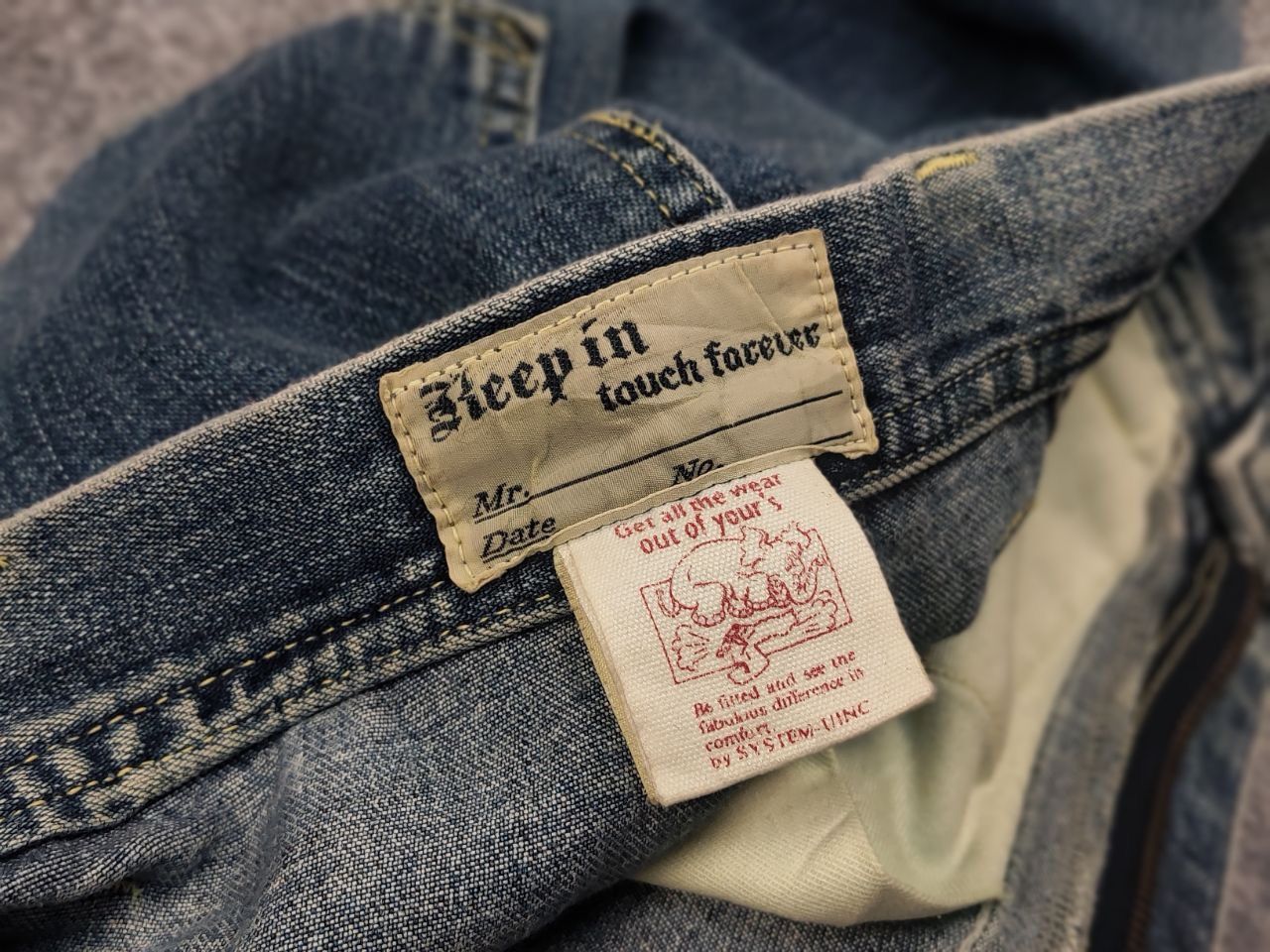 Japanese Brand Vintage Bartack System-u Japanese Denim Faded Jeans Scovill Size US 30 / EU 46 - 19 Thumbnail