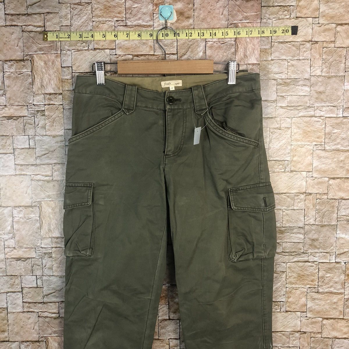 Japanese Brand Fredy Npit Green Cargo Multipocket Pants #A48 Size US 29 - 2 Thumbnail