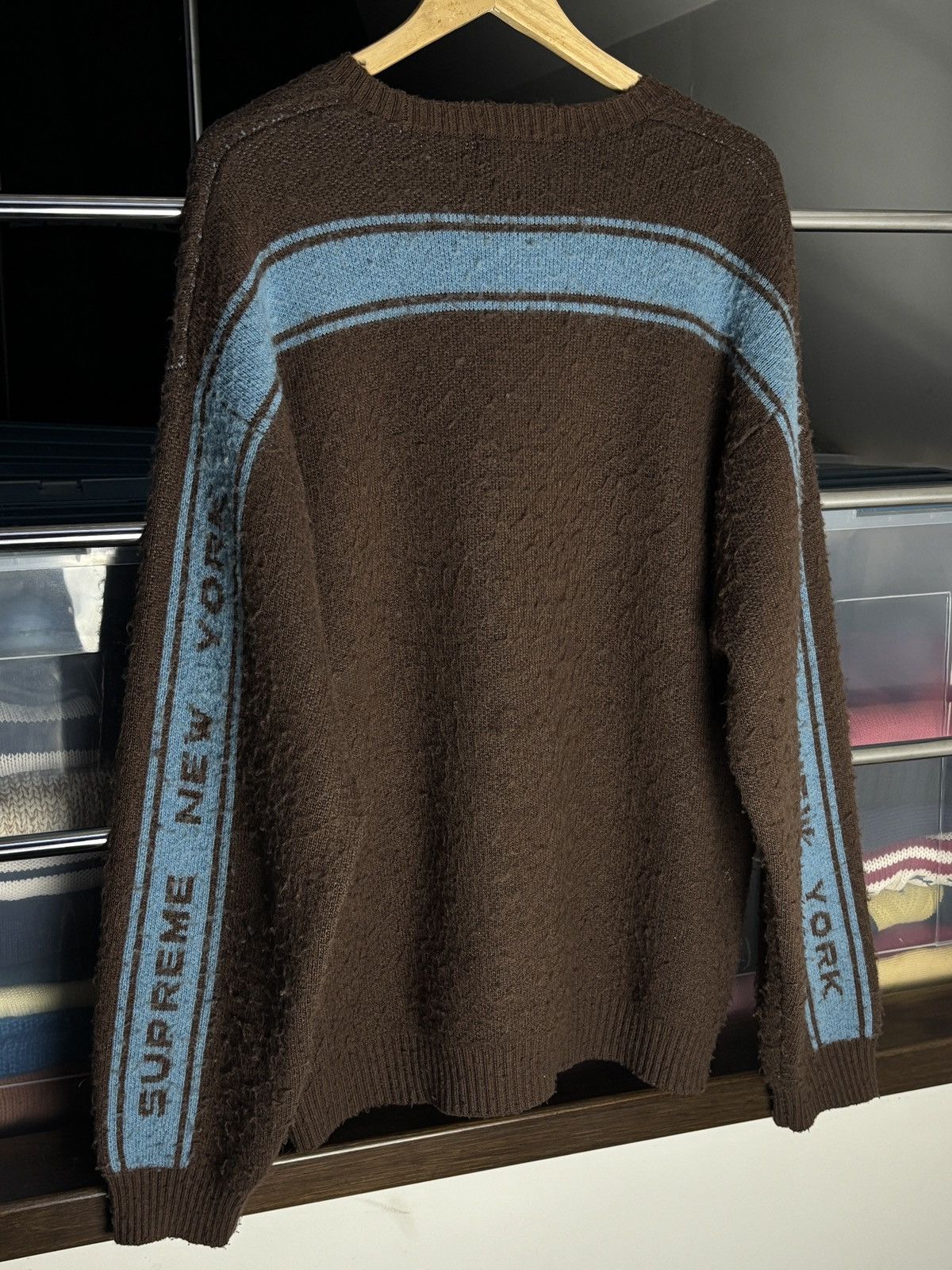 Supreme Supreme 24FW Stripe Knit Brown Blue Sweater Streetwear Size US XL / EU 56 / 4 - 4 Thumbnail