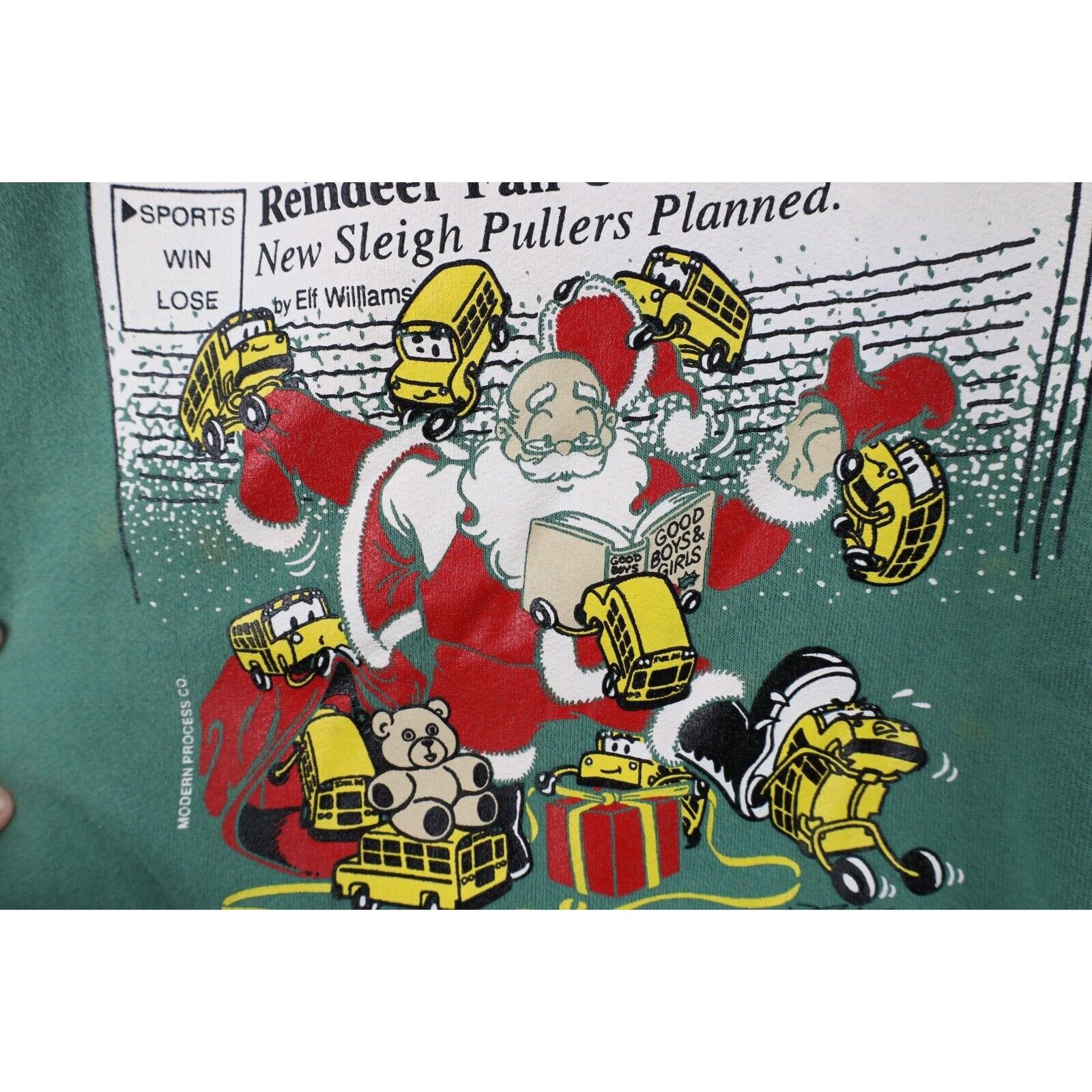 Vintage Vintage 90s Streetwear Faded Christmas Santa Sweatshirt Size US L / EU 52-54 / 3 - 8 Thumbnail