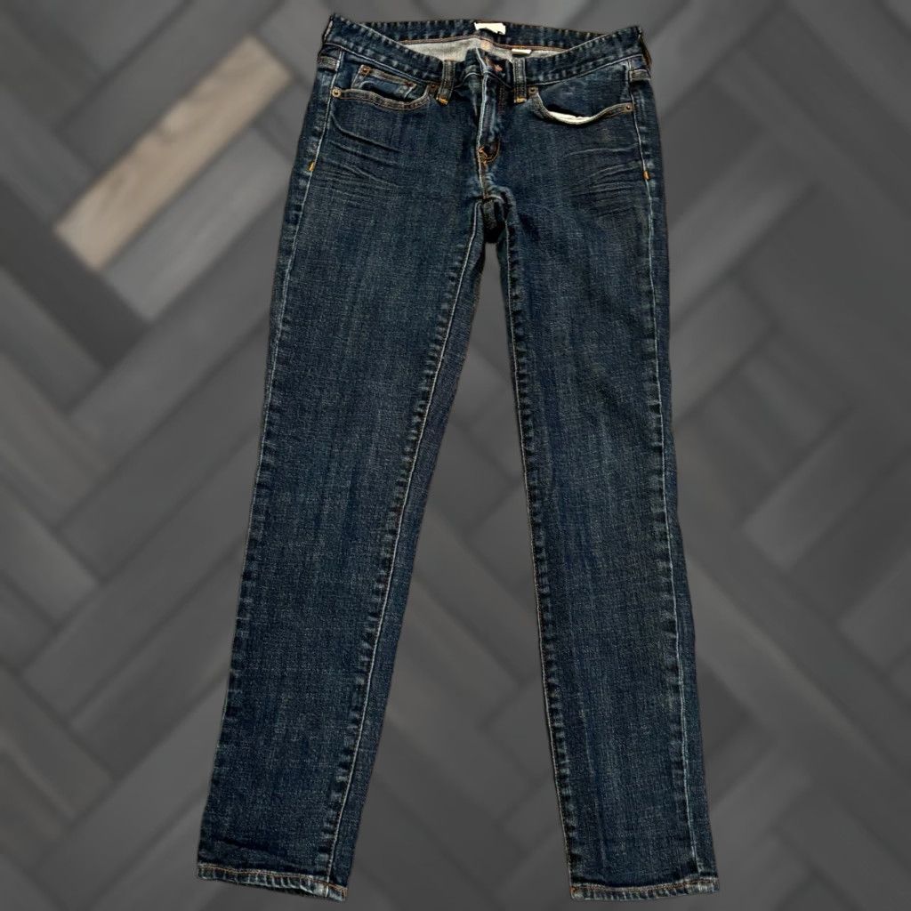 J.Crew VINTAGE J. Crew Jeans Womens 25 Blue Slim Straight Dark Wash Stretch Denim Y2K Mens? Womens Size 42" / US 20 - 1 Thumbnail