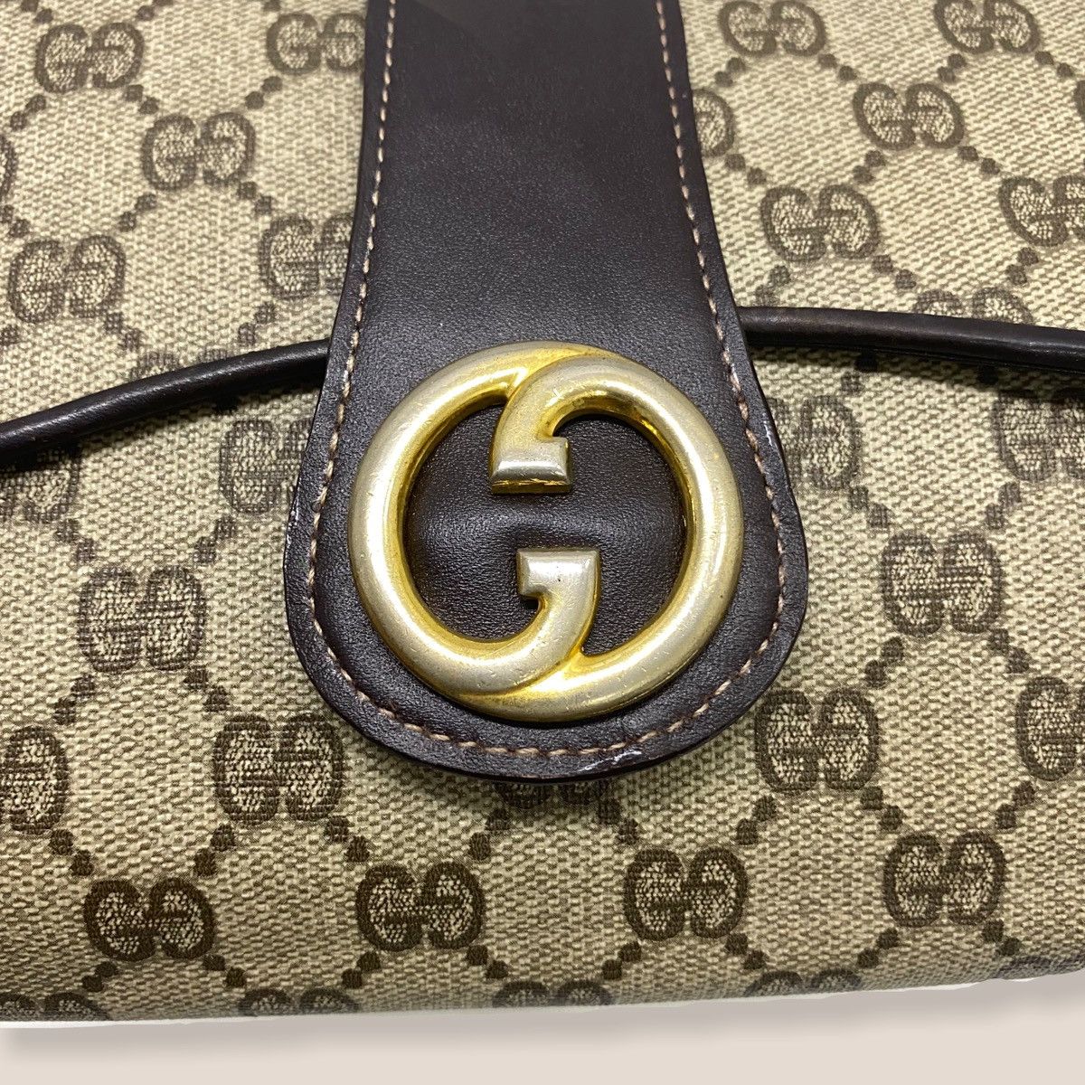 Vintage ‼️YES‼️ AUTHENTIC GUCCI GG BIG LOGO CHAIN SHOULDER BAG Size ONE SIZE - 11 Thumbnail