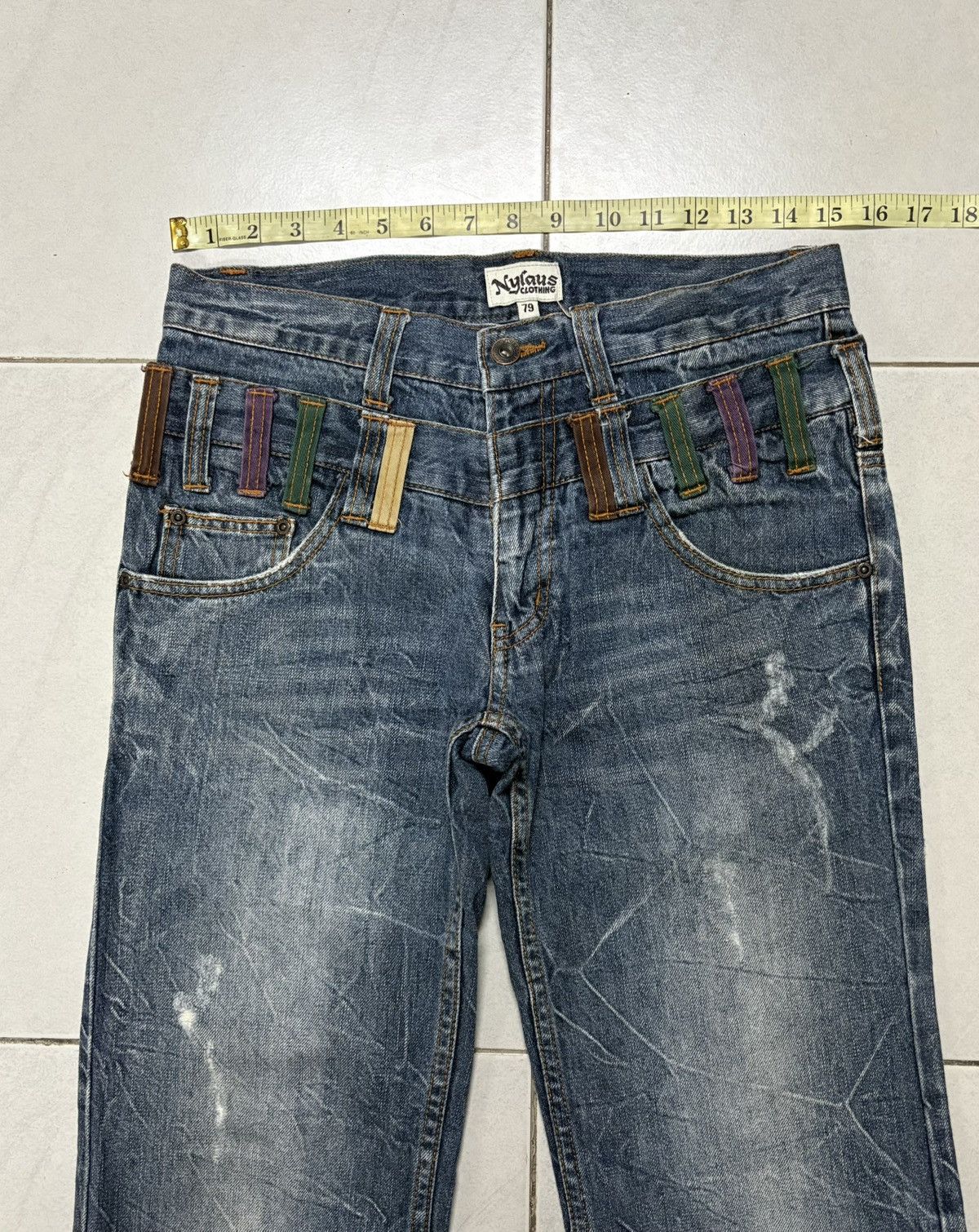 Japanese Brand Japanese International World Streetwear Double Waist Denim Size US 30 / EU 46 - 3 Thumbnail