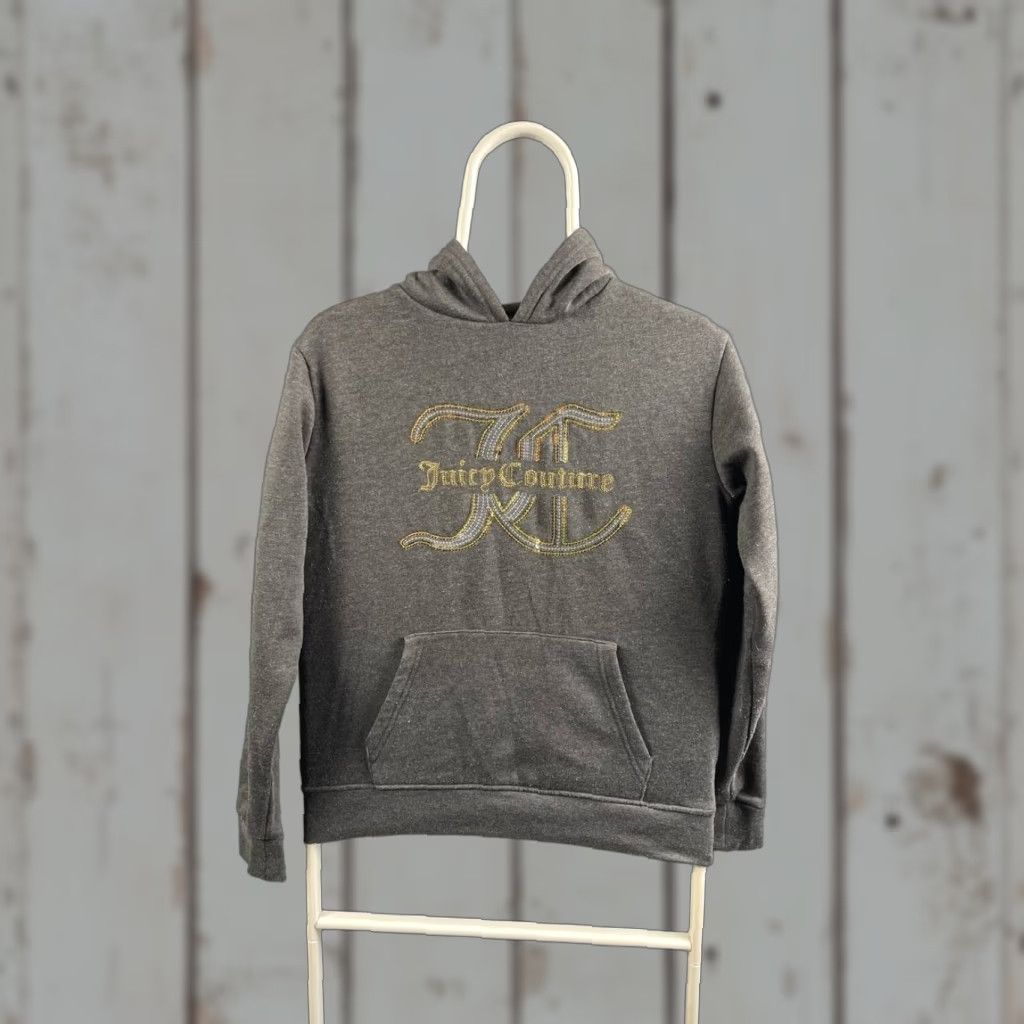 Juicy Couture Juicy Couture Hoodie Mens Gray Cotton Pullover Long Sleeve Pockets Logo Regular Size One Size Fall Winter Spring Summer FW Size US M / EU 48-50 / 2 - 1 Thumbnail