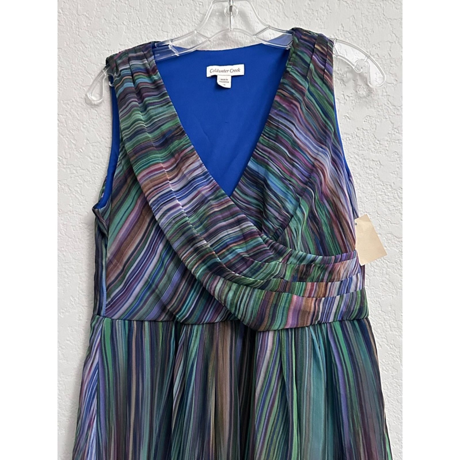Coldwater Creek Coldwater Creek Women Chiffon Maxi Full V Neck Dress Size 14 Size XL / US 12-14 / IT 48-50 - 4 Thumbnail