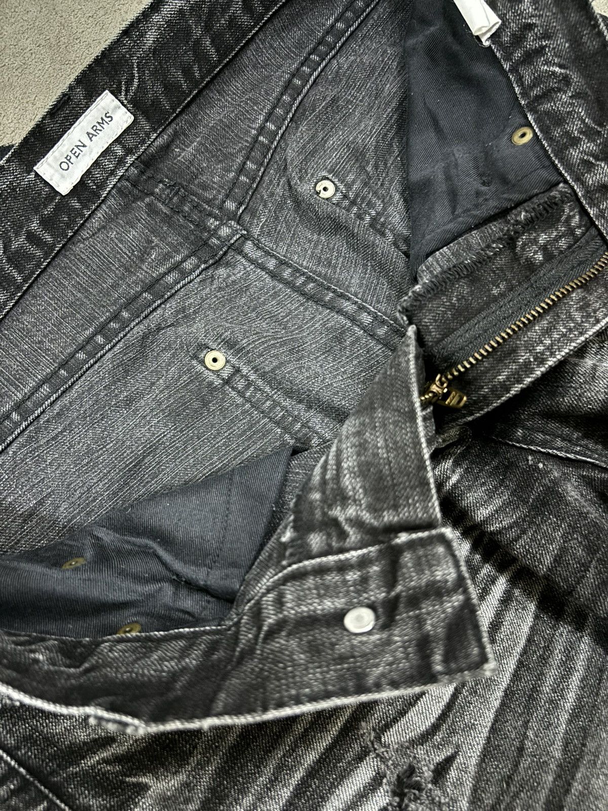 If Six Was Nine Vintage Japanese Brand Whiskers Faded Loose Distressed Jeans Size US 32 / EU 48 - 20 Thumbnail