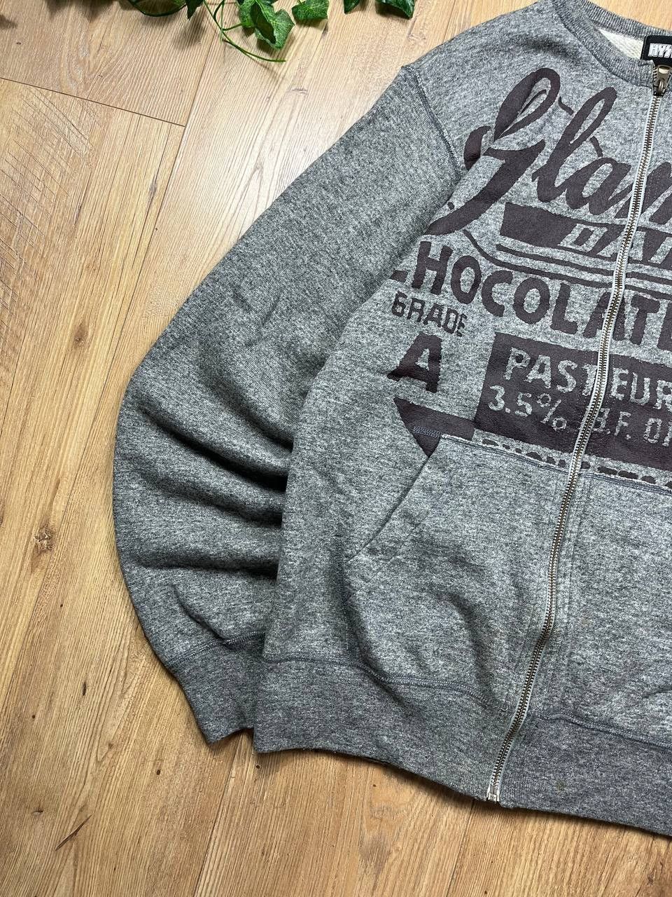 Hysteric Glamour HYSTERIC GLAMOUR DAIRY CHOCOLATE MILK Y2K ZIP SWEATSHIRT Size US M / EU 48-50 / 2 - 2 Thumbnail