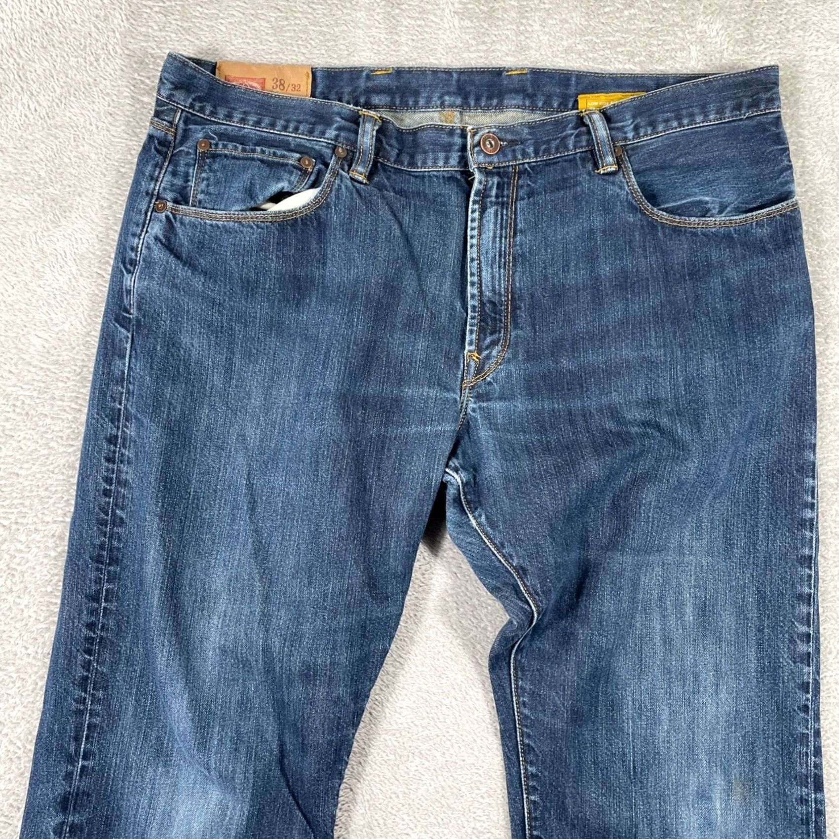 Gap Gap 1969 Low Rise Straight Jeans Men's 38x32 Dark Blue Wash Cotton Denim Size US 38 / EU 54 - 3 Thumbnail