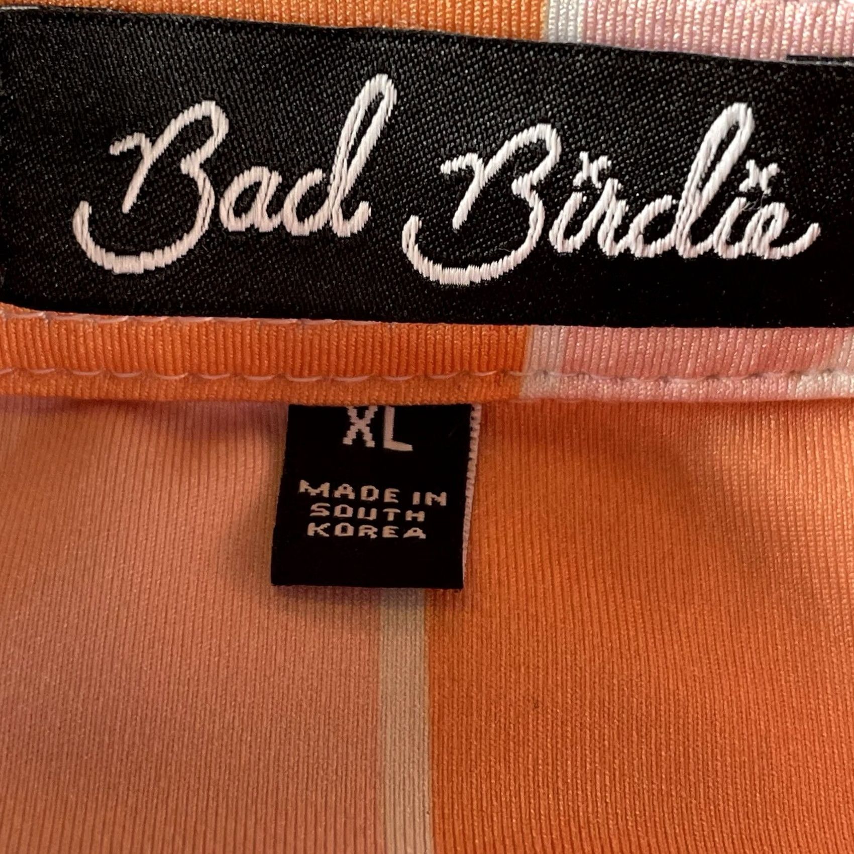 Vintage Bad Birdie Polo Shirt Mens XL Orange Geometric Print Short Sleeve Golf DRINKPAK Logo IIII Size US XL / EU 56 / 4 - 2 Thumbnail
