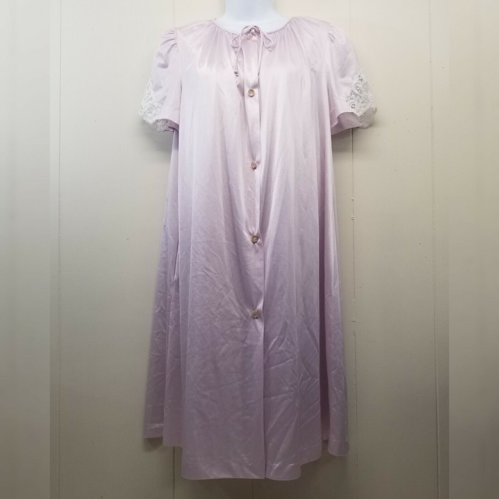 Vintage Lorraine SMALL USA Light Purple Night Gown Robe Sheer 2 Pc Size S / US 4 / IT 40 - 1 Thumbnail