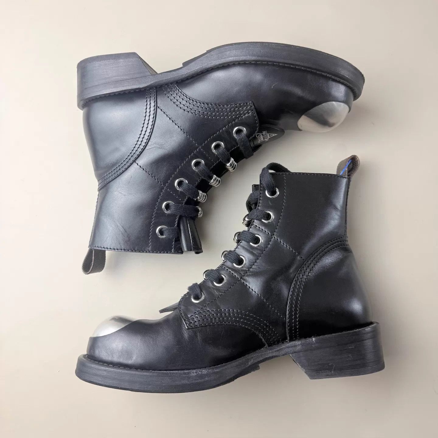 Louis Vuitton LV Black Silver Logo Runway Boots 99 New Size US 6 / IT 36 - 5 Thumbnail
