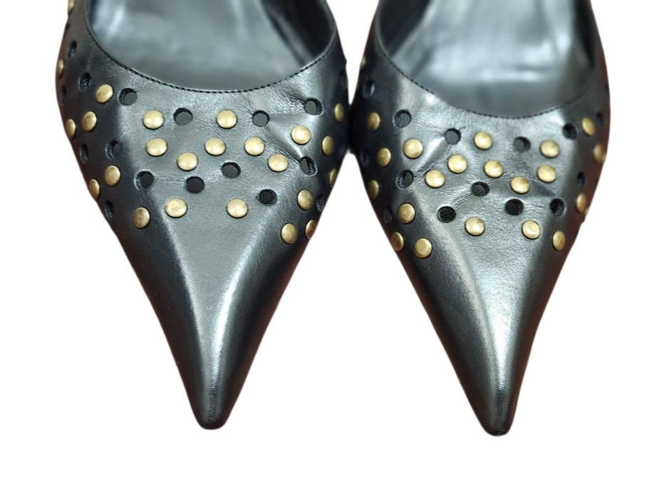 Manolo Blahnik Manolo Blahnik Leather Lasercut Accents Mules Women's Size US 10 / IT 40 - 4 Thumbnail