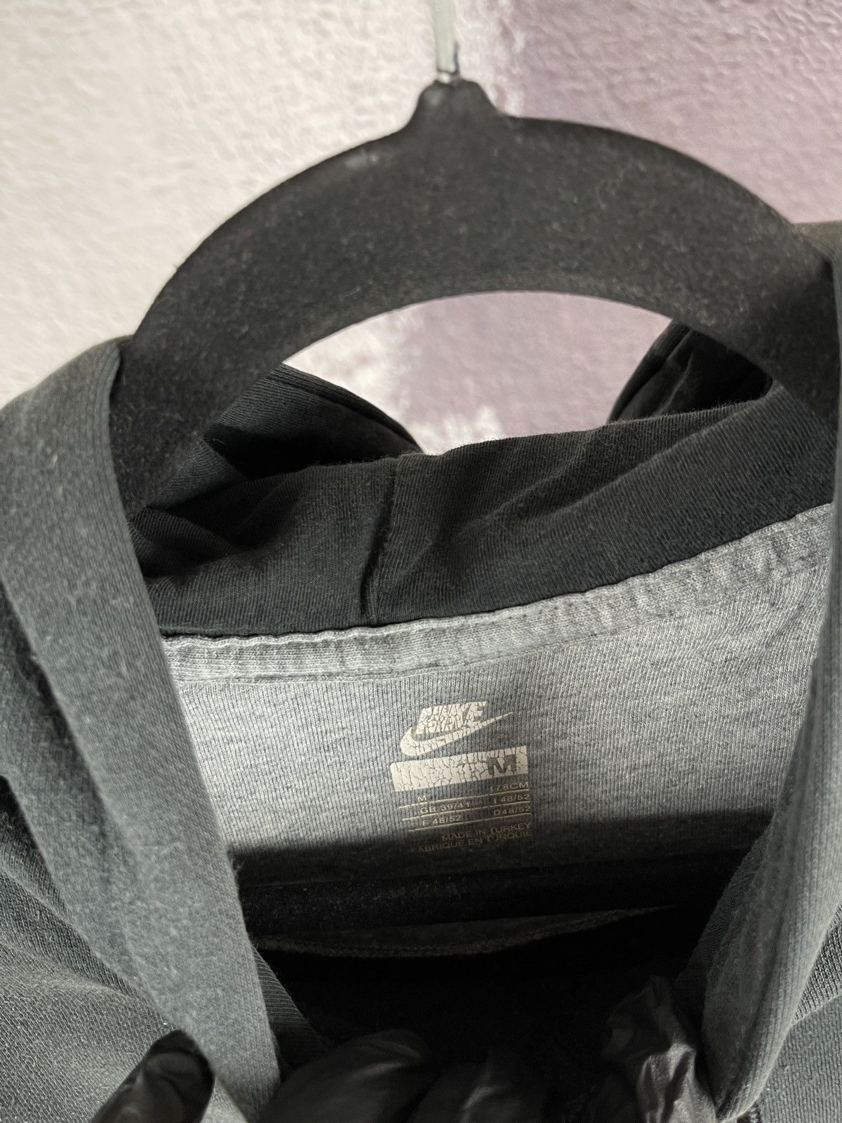 Nike × Vintage Nike vintage y2k black faded hoodie swoosh Size US M / EU 48-50 / 2 - 8 Thumbnail
