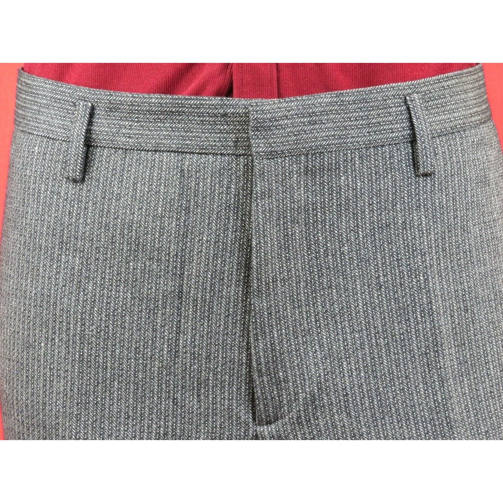 Gucci GUCCI 244181 GRAY STRIPED WOOL CLASSIC PANTS 50 W 36 Size US 34 / EU 50 - 4 Thumbnail